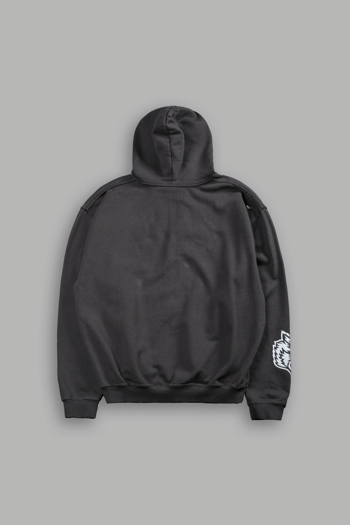 Hell is Real Grunge "Moatis" Zip Hoodie in Wolf Gray