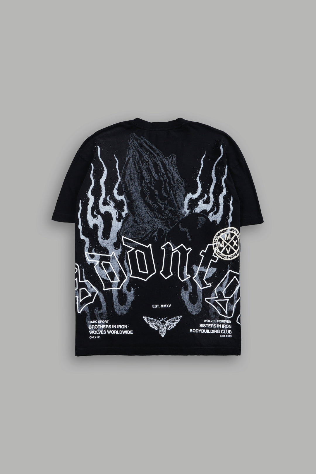 Our Sacrifice Premium Oversized Tee in Black Sun Fade