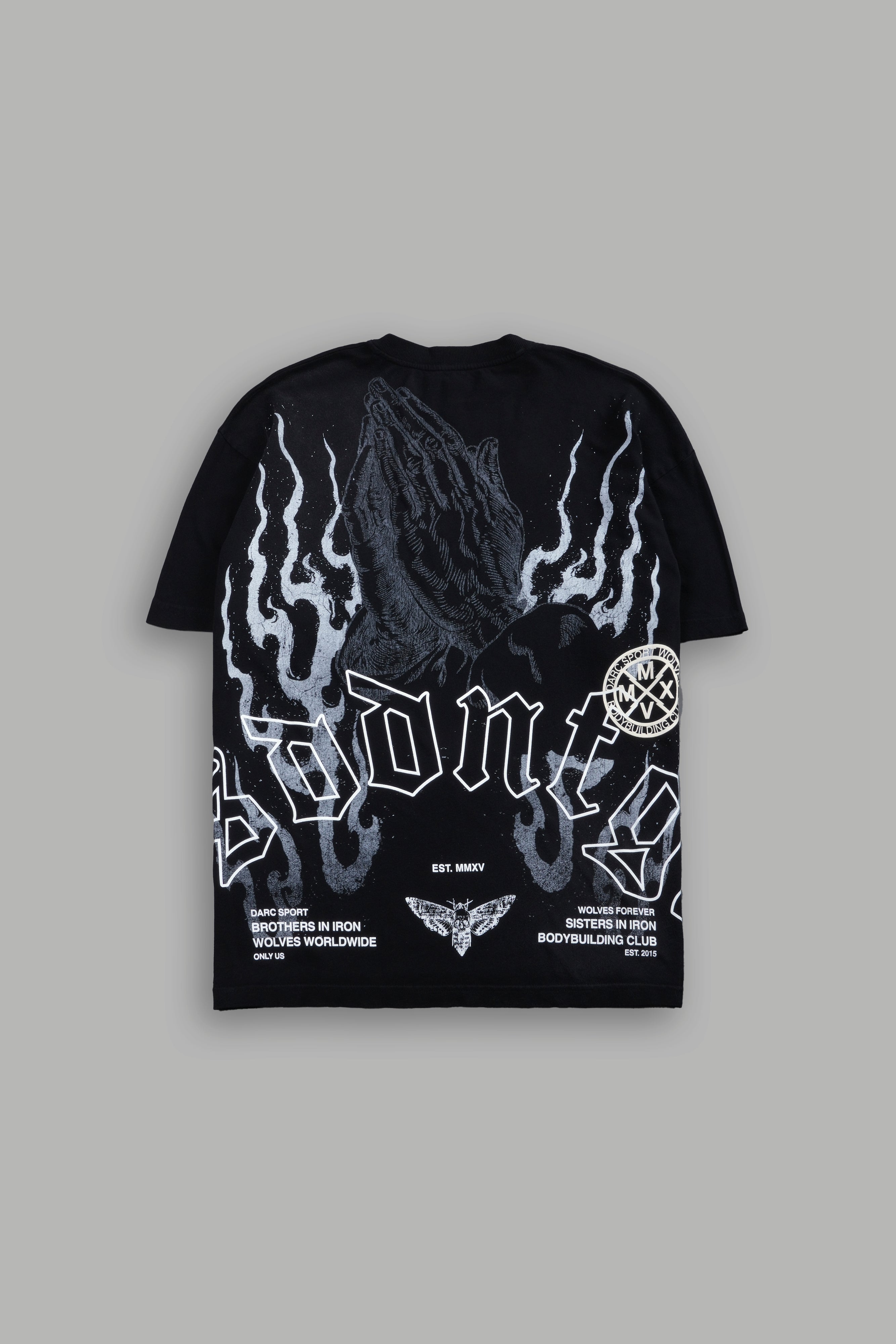 Our Sacrifice Premium Oversized Tee in Black Sun Fade