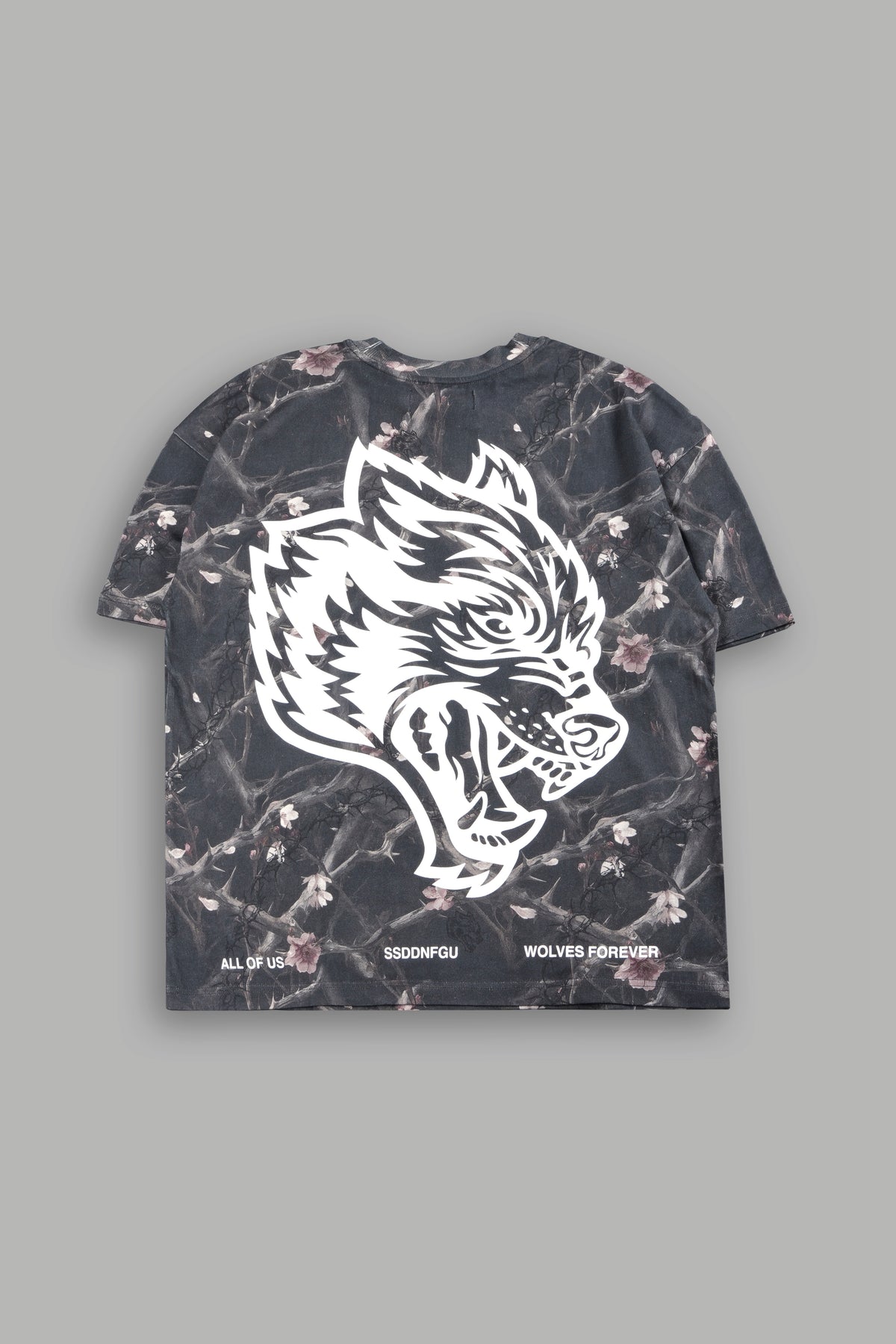 Big Wolf Head Premium Oversized Tee In All Of Us Camo