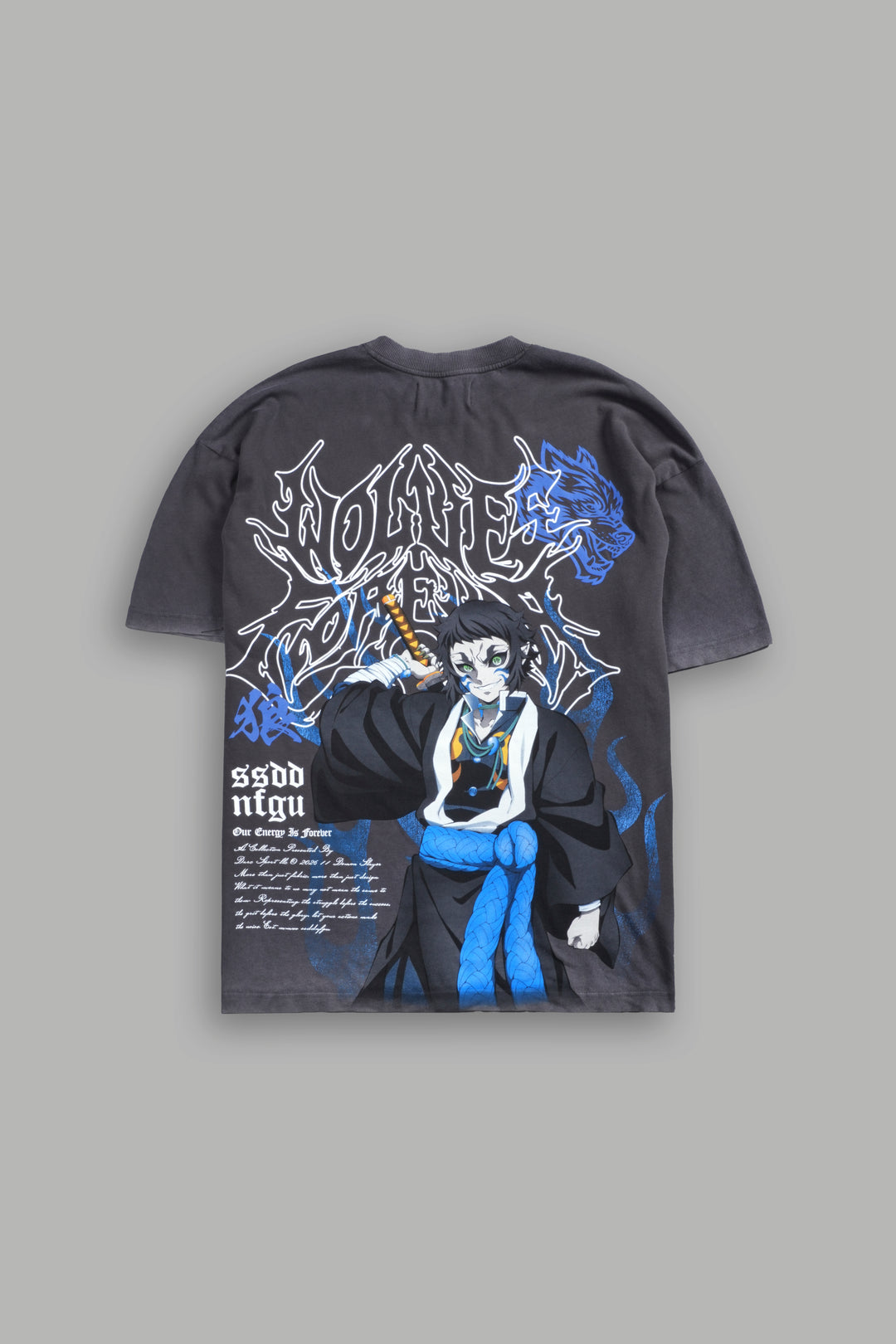 Relentless Premium Oversized Tee in Wolf Gray