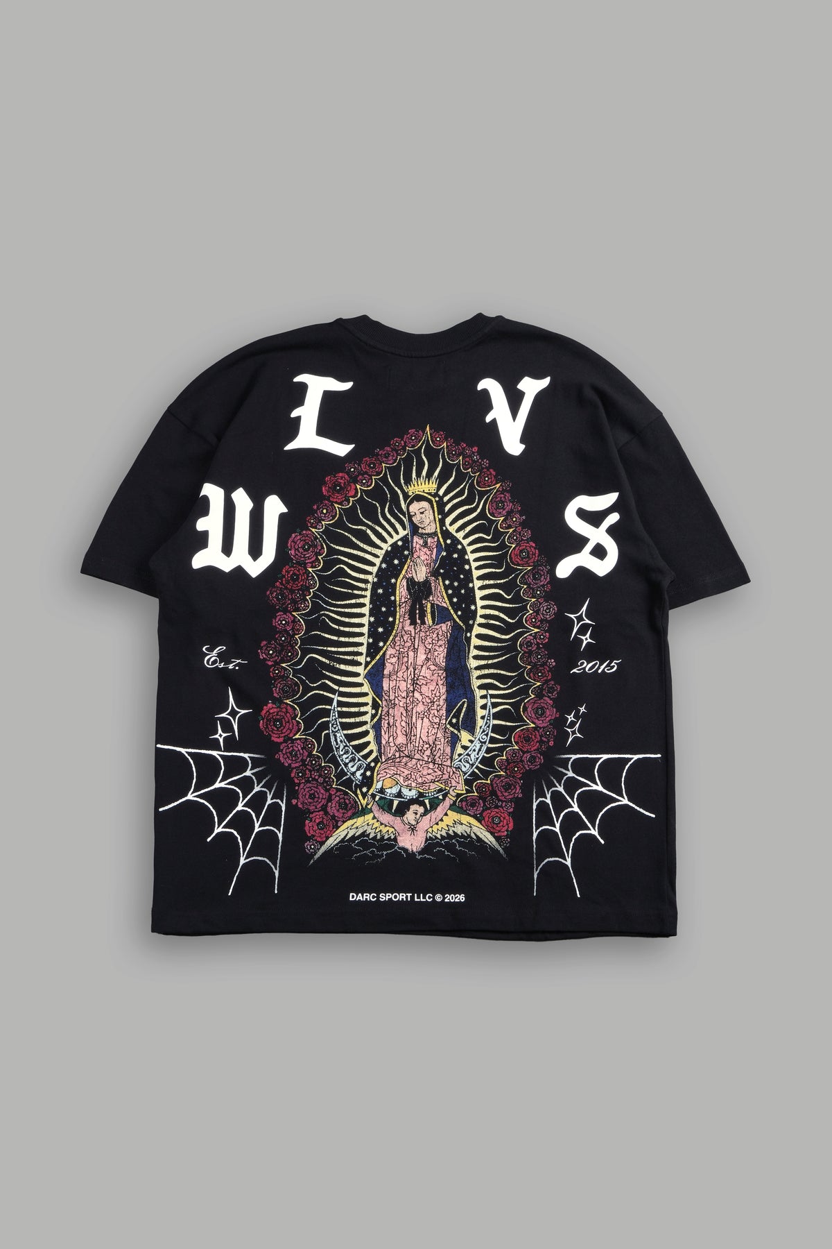 Dama De Las Rosas Premium Oversized Tee In Black