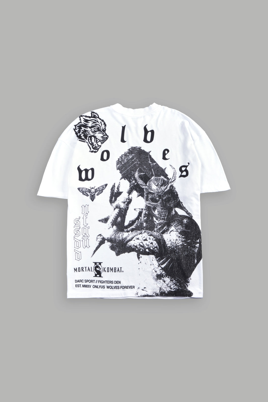 Shao Kahn Premium Oversized Tee in White