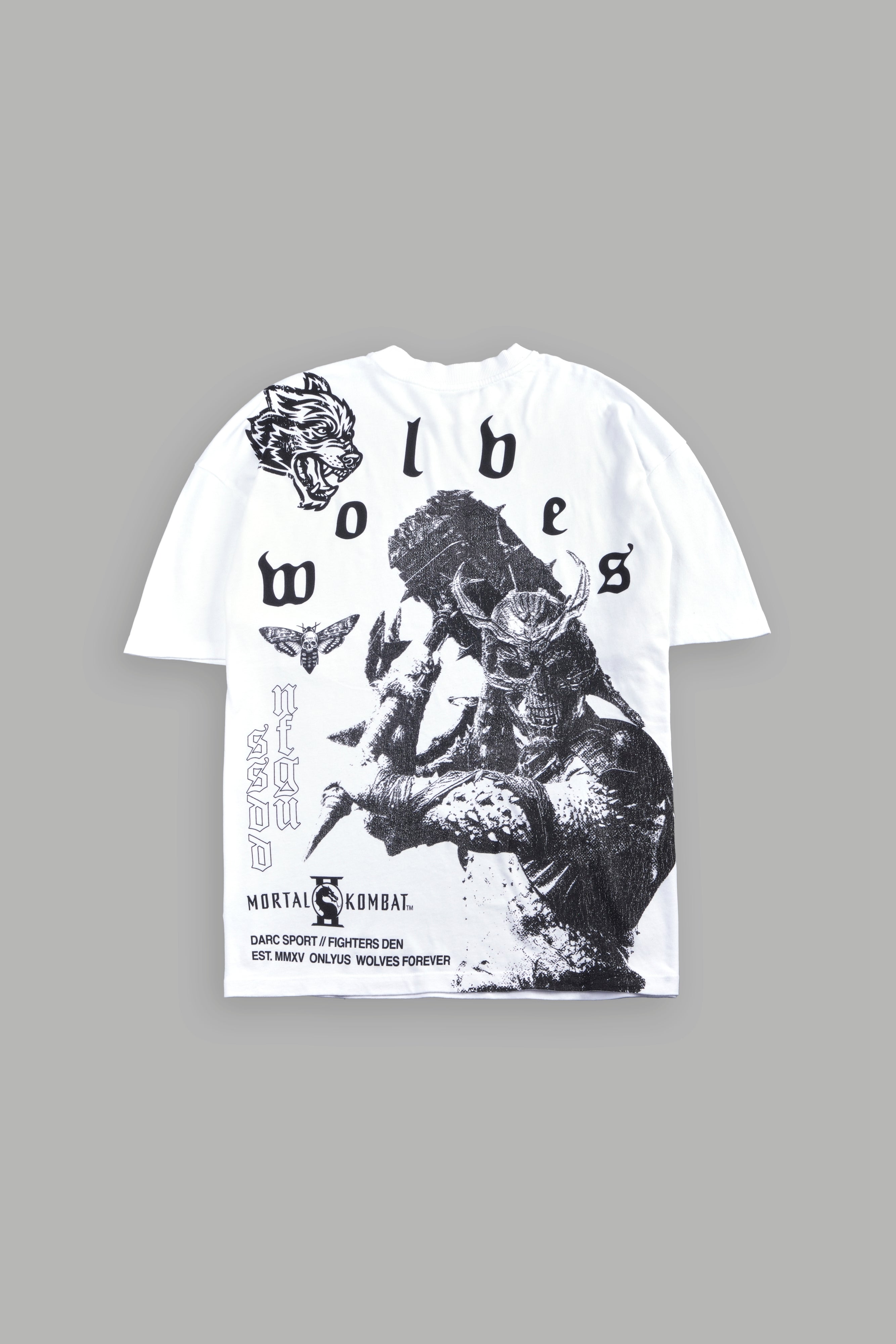 Shao Kahn Premium Oversized Tee in White