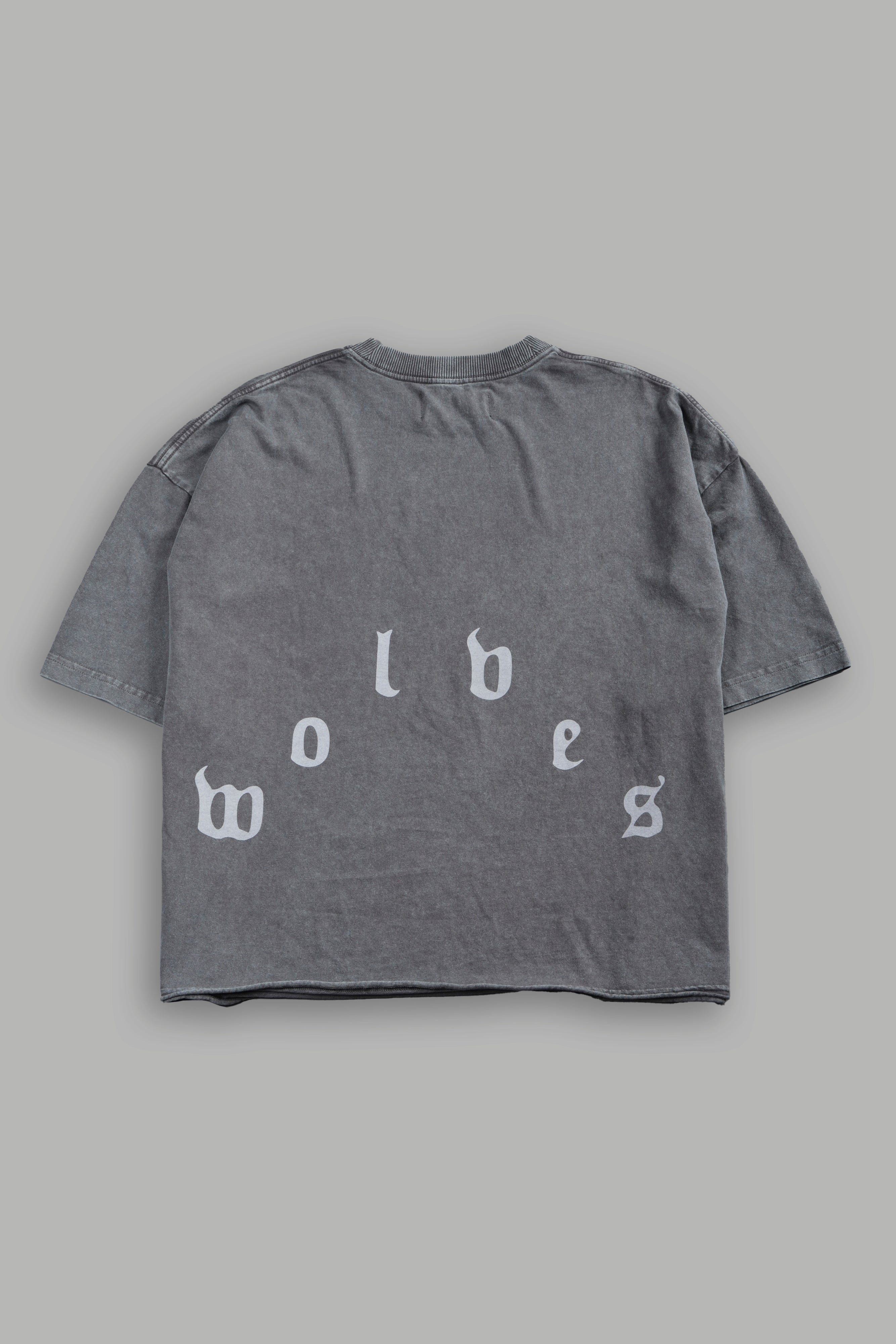 Doom Defiant Grunge Raw Hem Box Cut Tee in Wolf Gray – DarcSport
