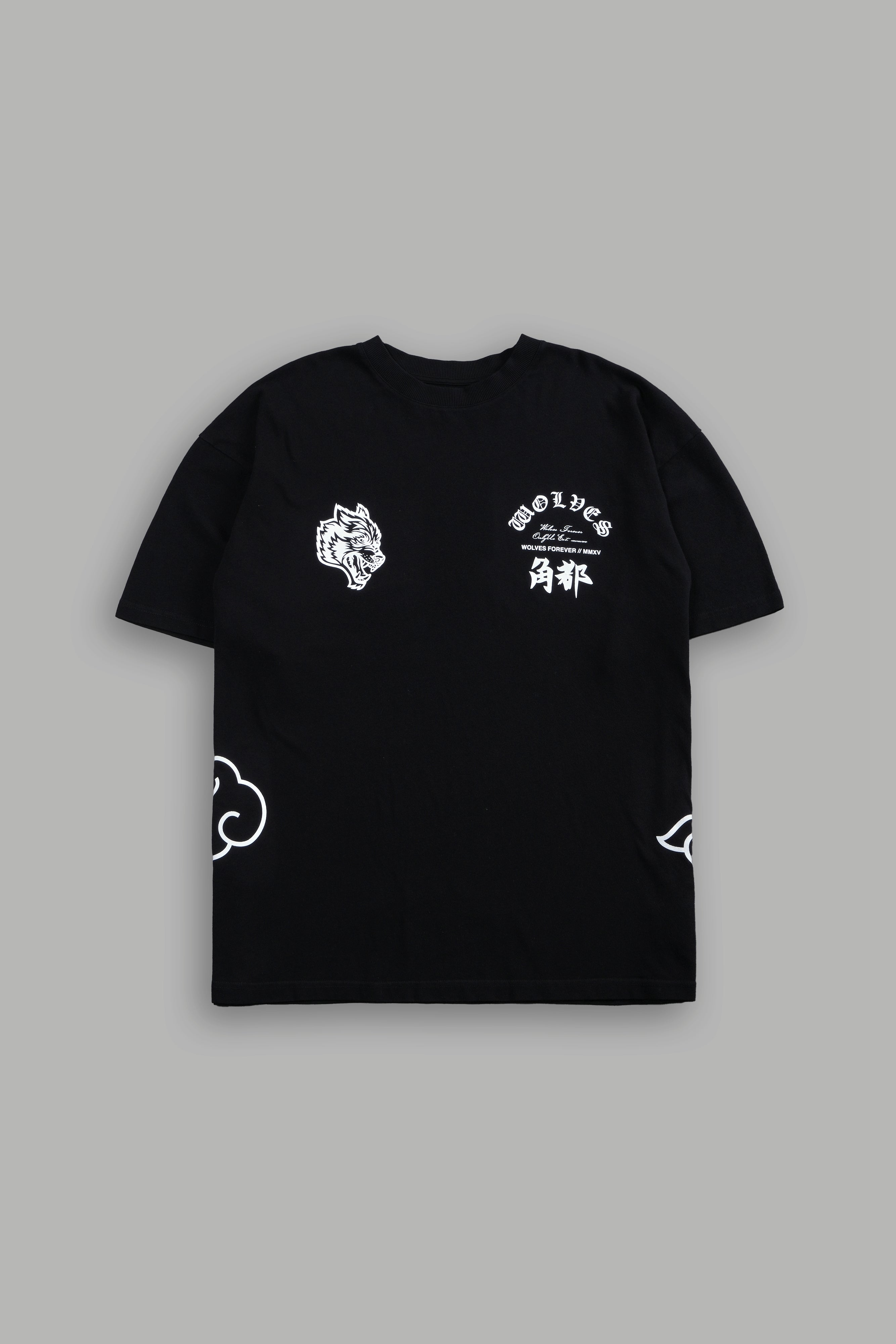 Kakuzu Akatsuki "Side By Side" Oversized Tee in Black