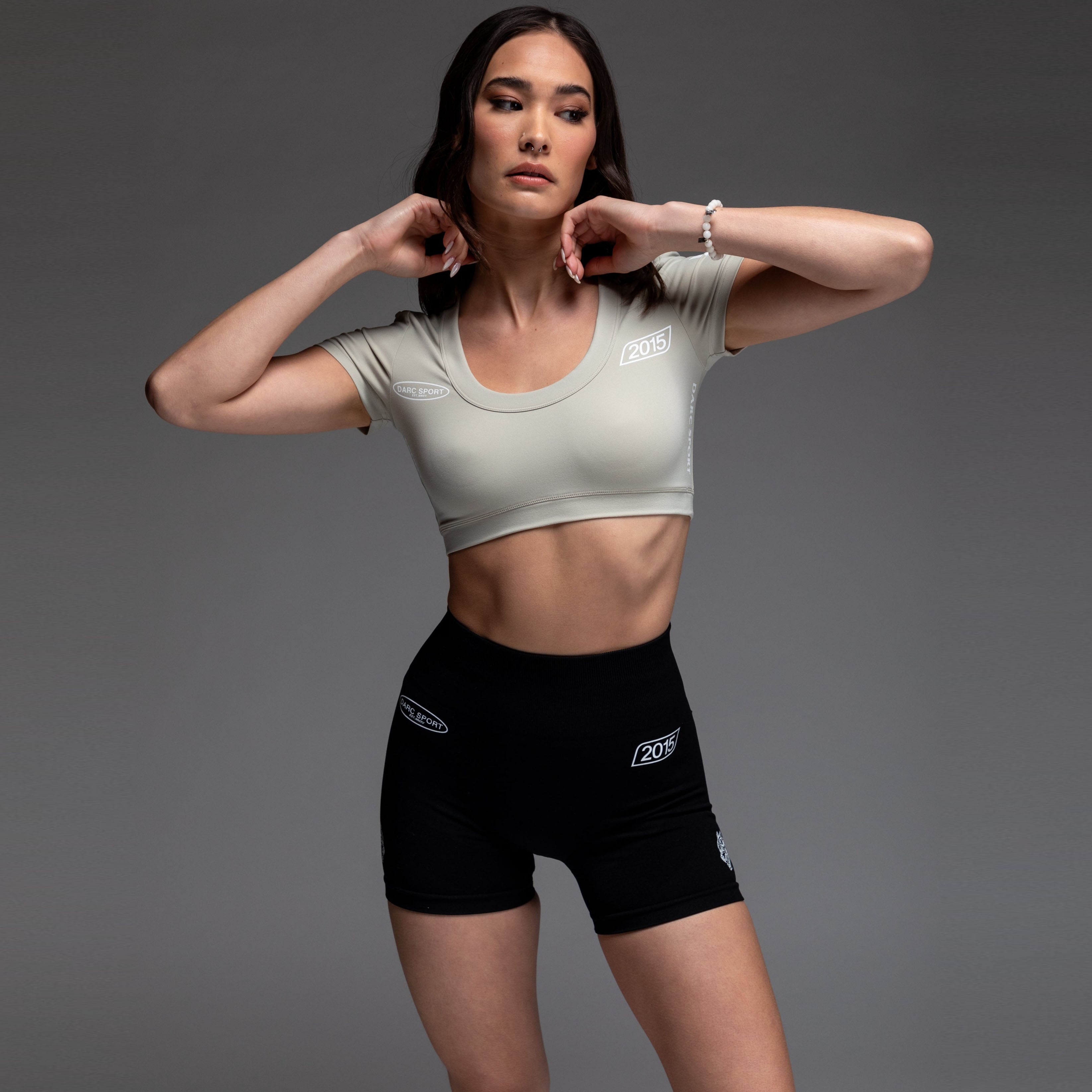 Faster S/S Grace "Energy" Top in Cactus Gray
