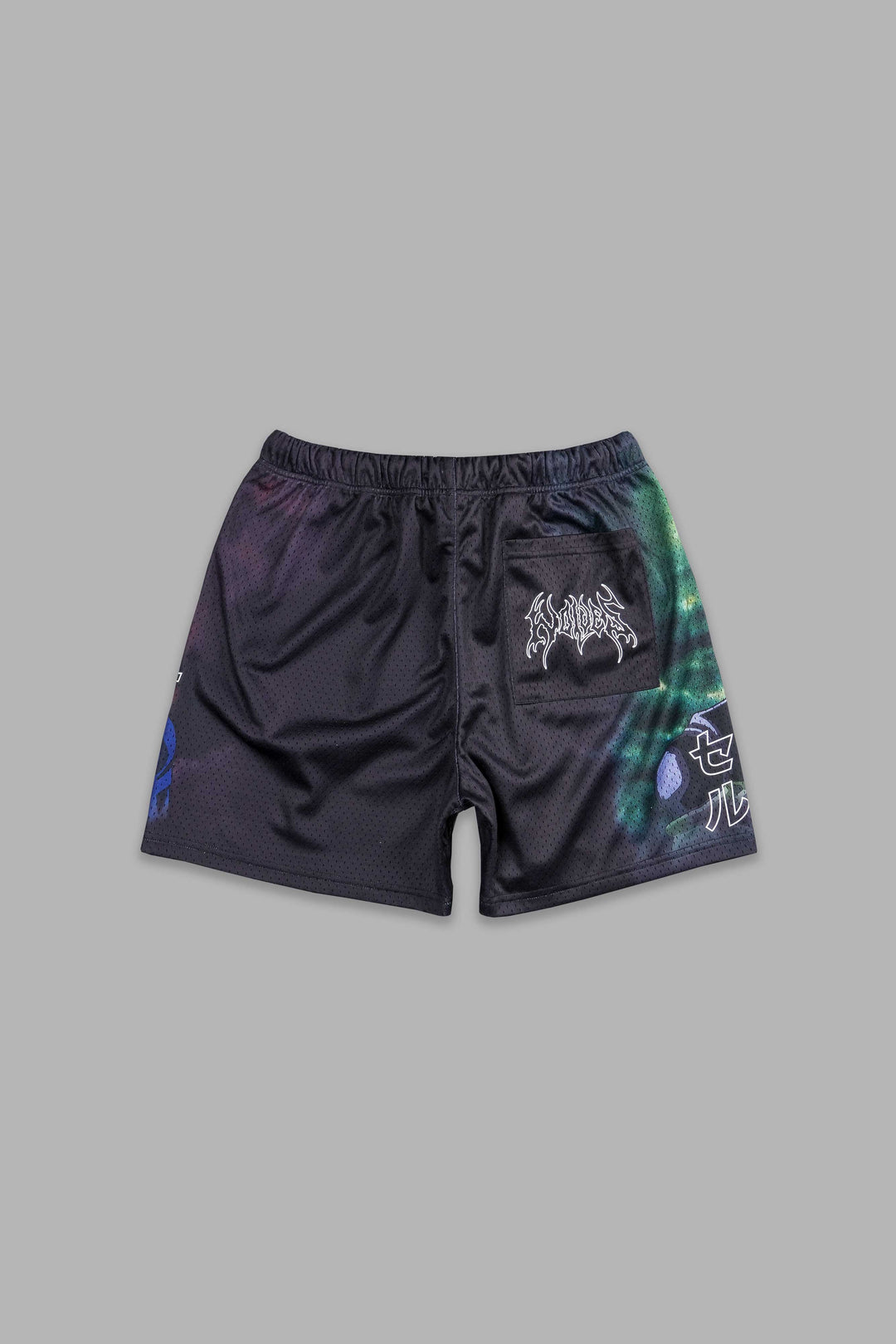 Cell & Vegeta Mesh Shorts in Black