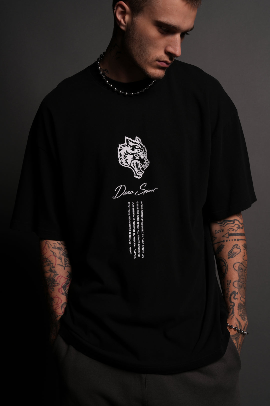 Soul Of Iron "Premium" Oversized Tee in Black