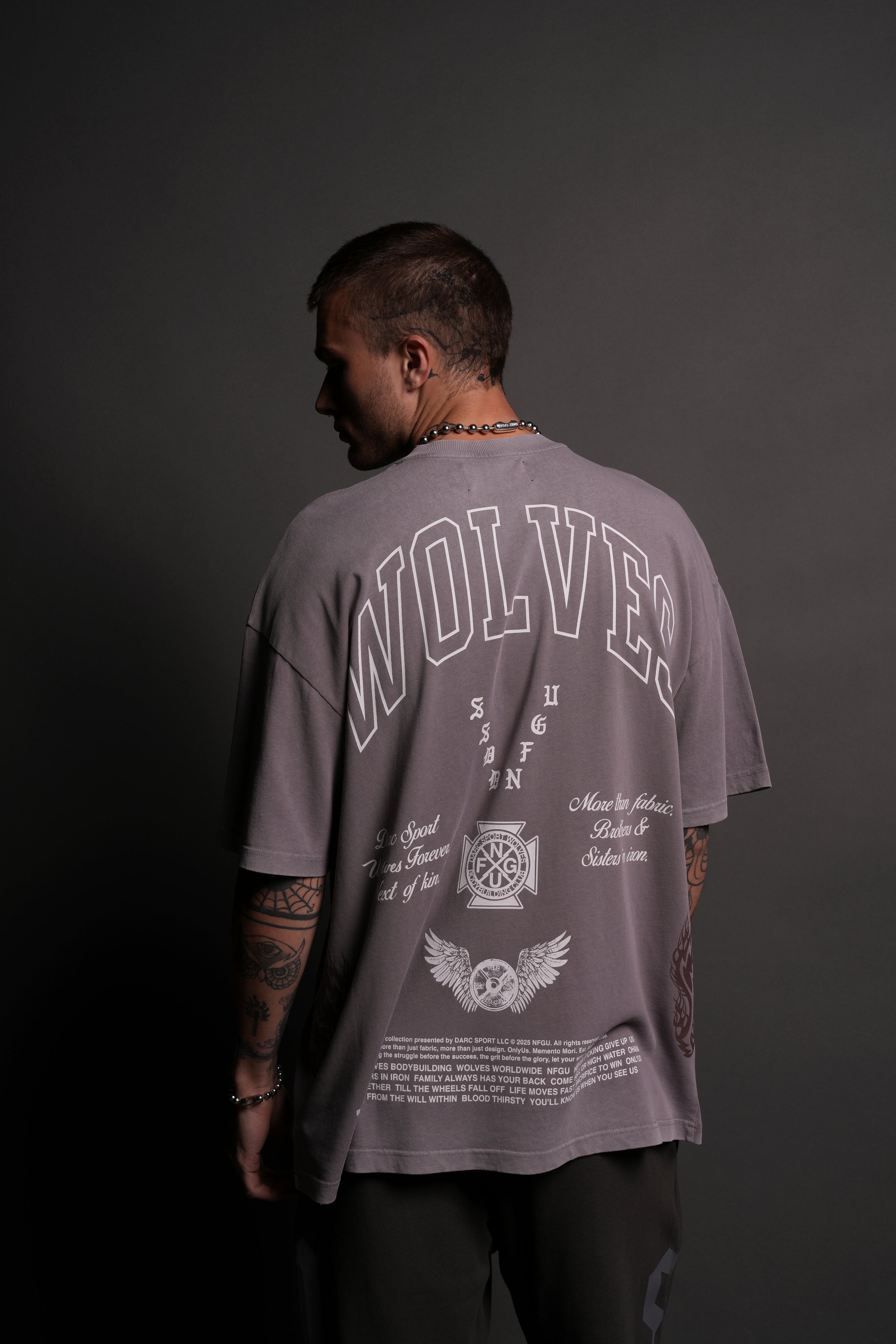 Our Lineage "Premium" Oversized Tee in Pale Gray