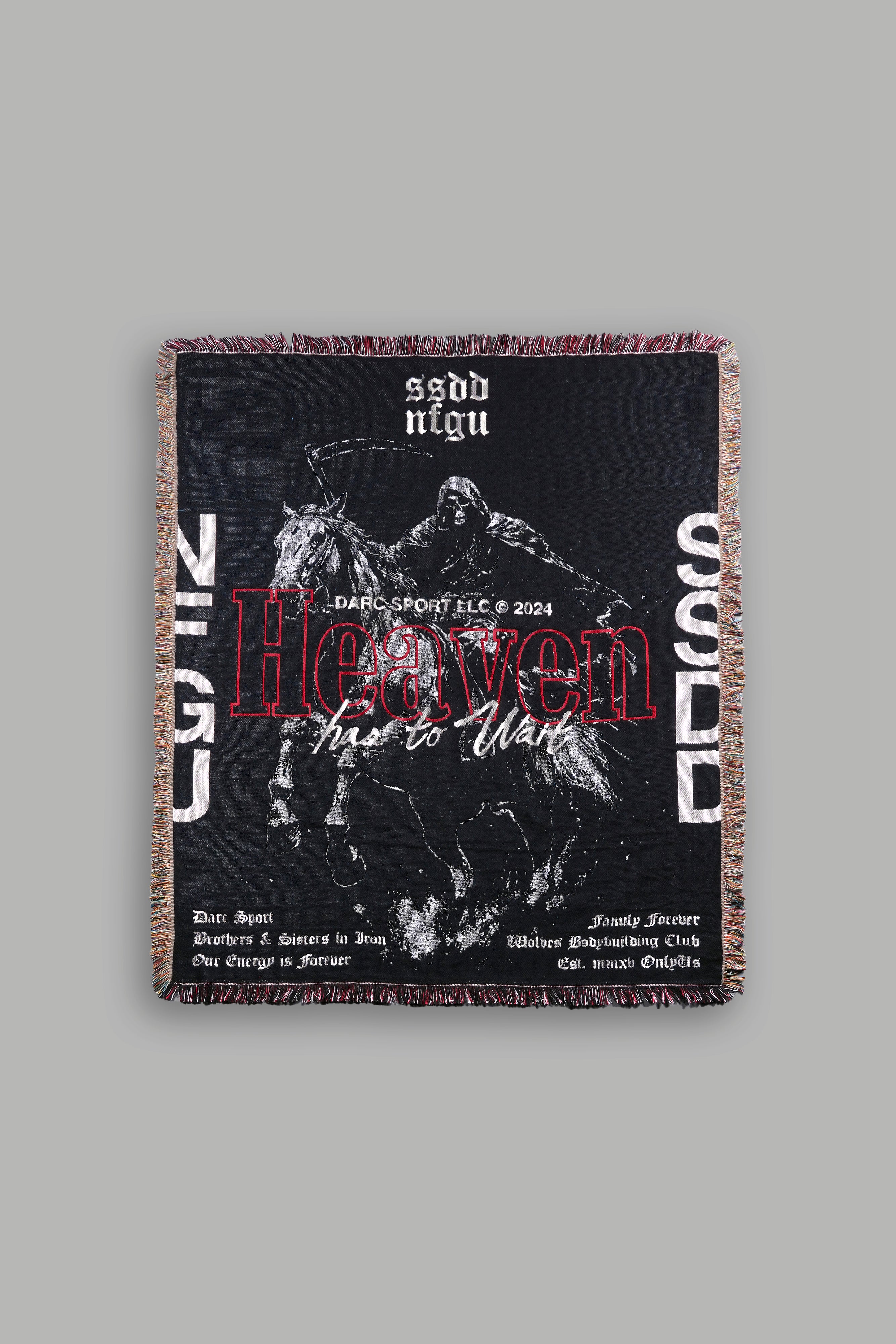 Ashen Horse Tapestry Blanket in Black