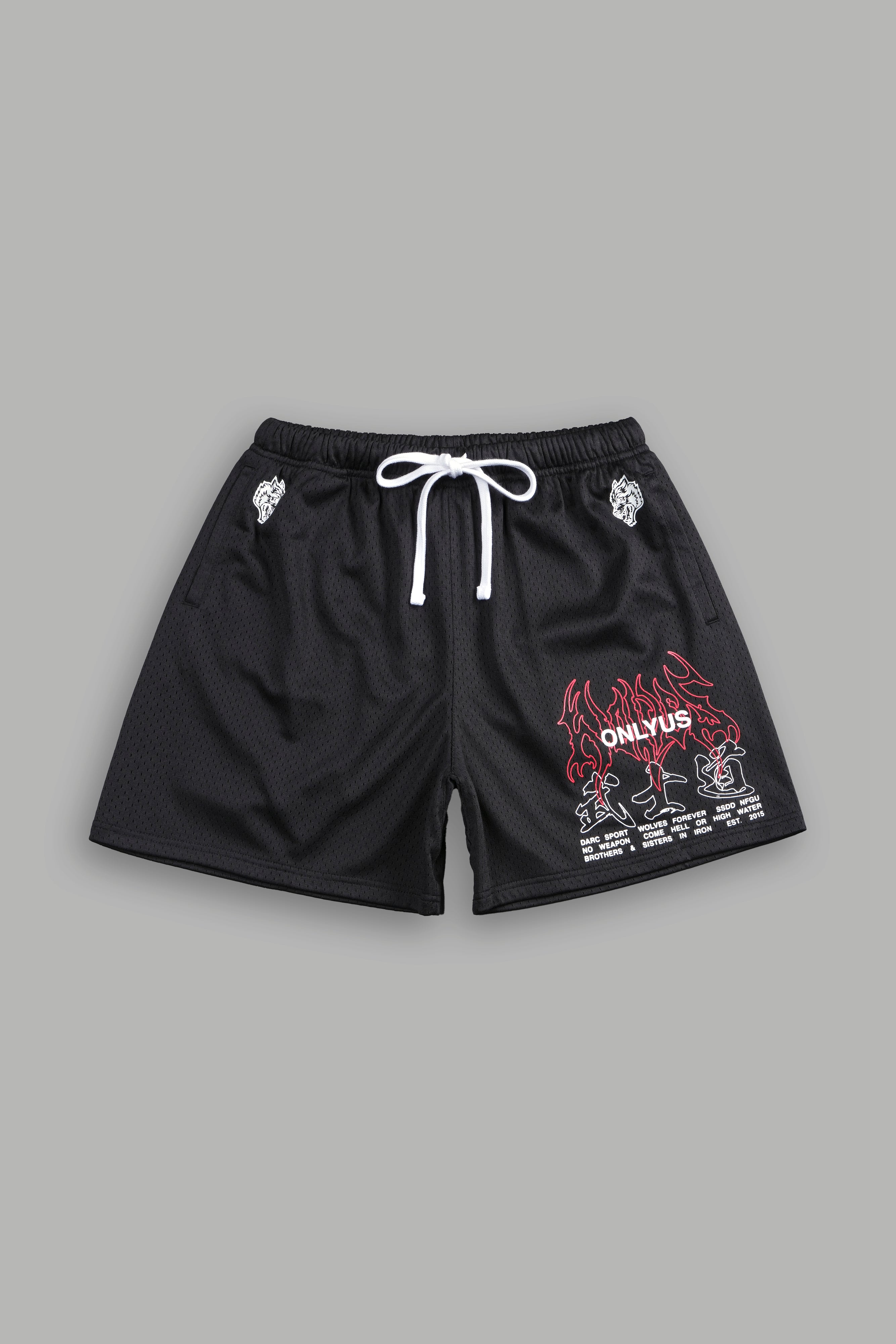Wolves Bushido Mesh Shorts in Black – DarcSport