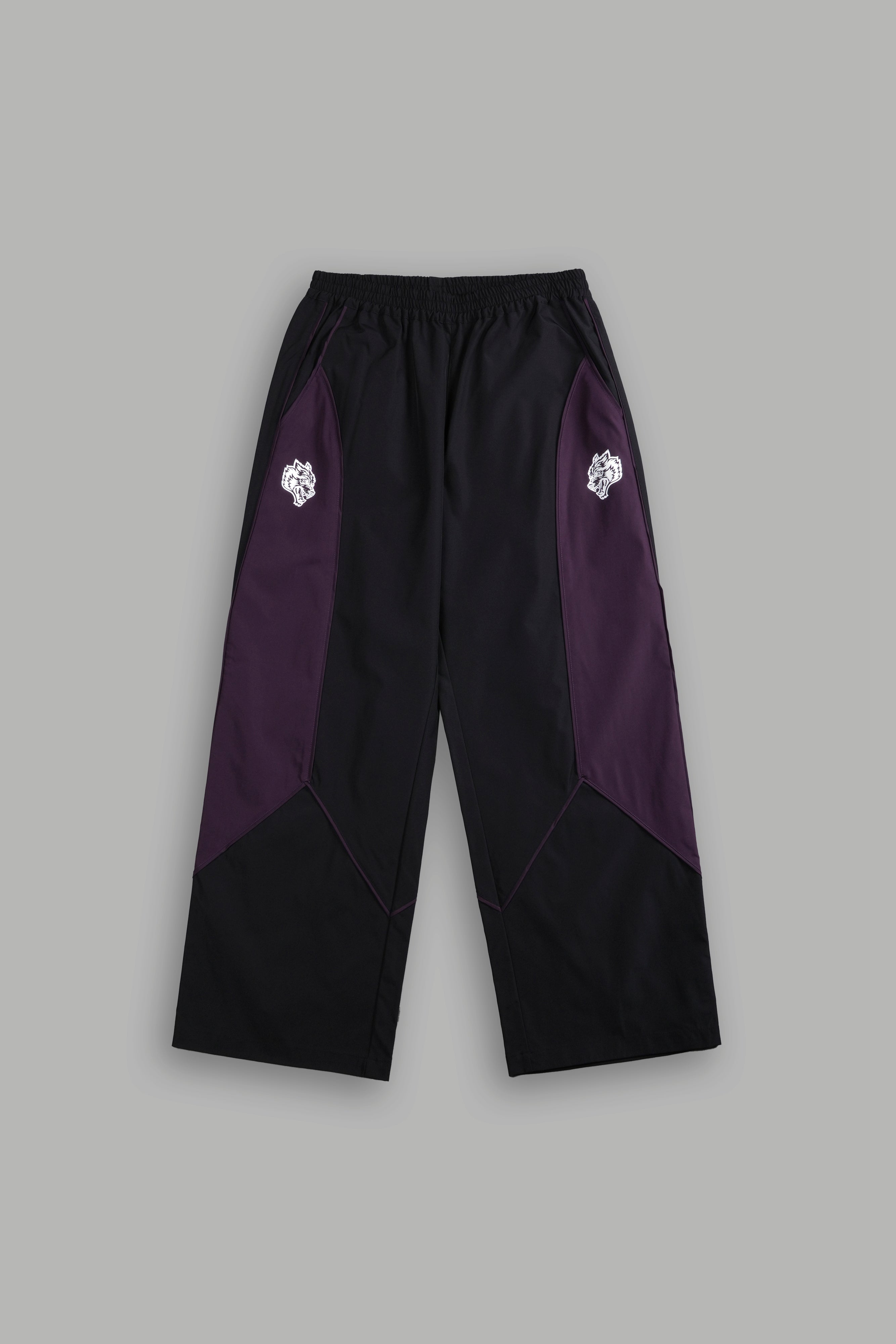 Dual Wolf Men's Quinn Track Pants in Black/Phantom Purple