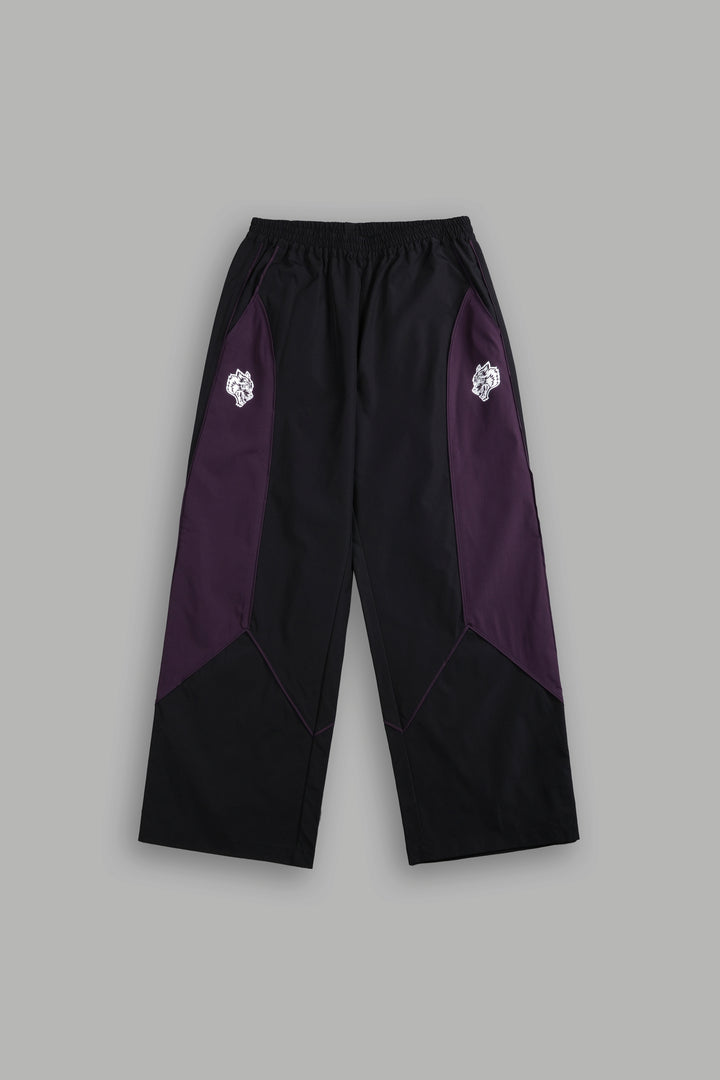 Dual Wolf Men's Quinn Track Pants in Black/Phantom Purple