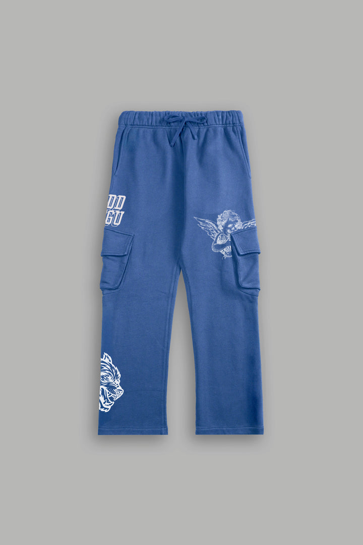 La Ca Frvr Bigelow Cargo Sweat Pants in La Blue