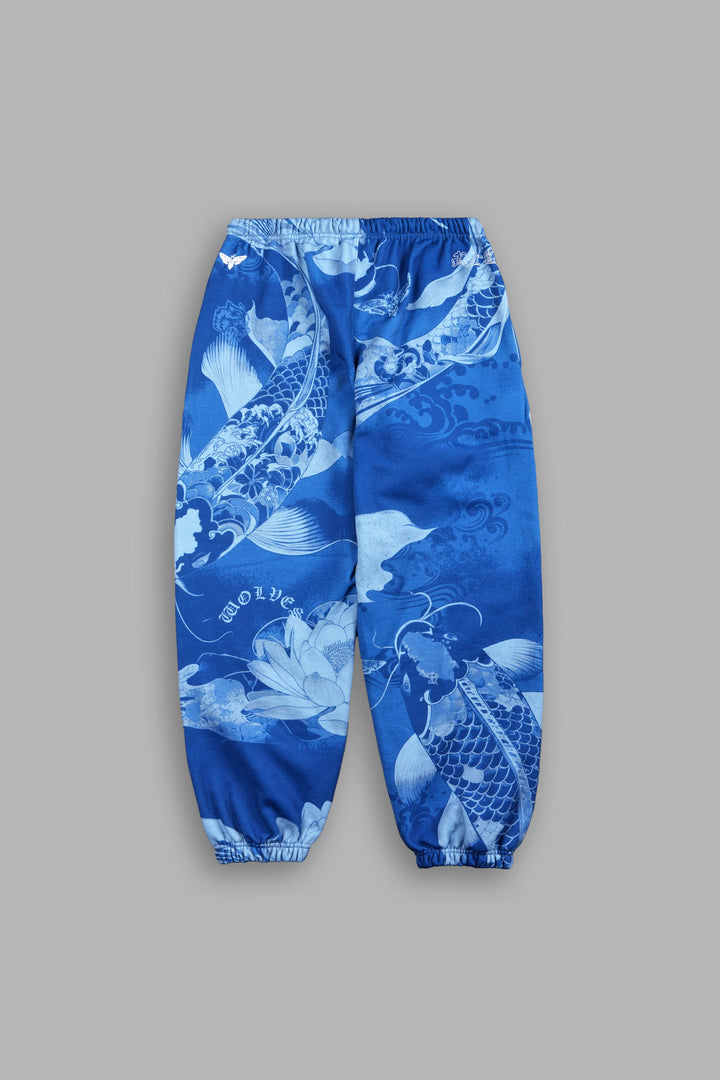 Darc Koi Lightweight Lounger Sweat Pants in Serenity Blue