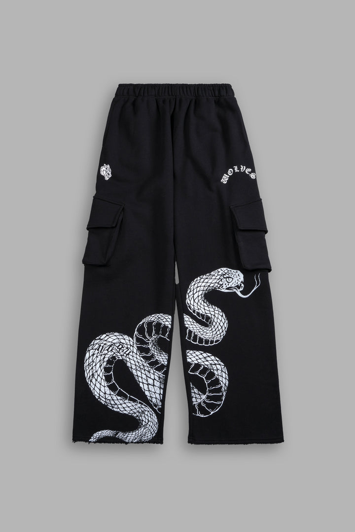 Renewal She Big Cozy Cargo Sweats in Black