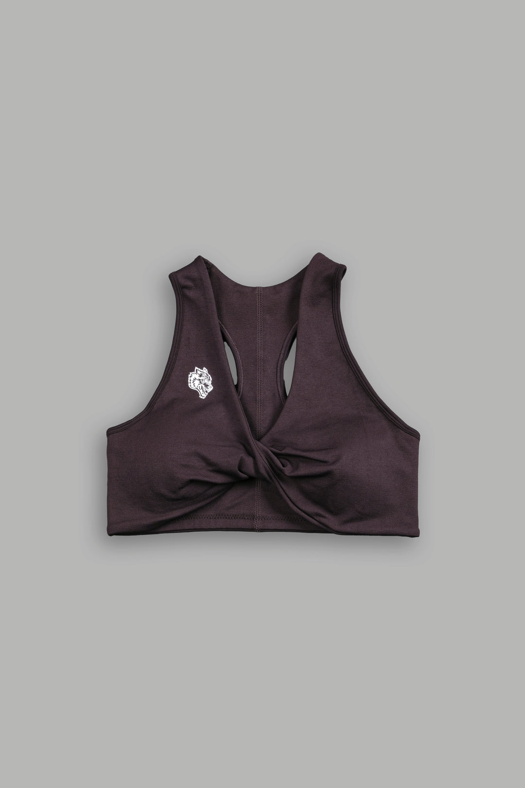 Single Wolf "Everson" Seamless Twist Bra in Darc Garnet