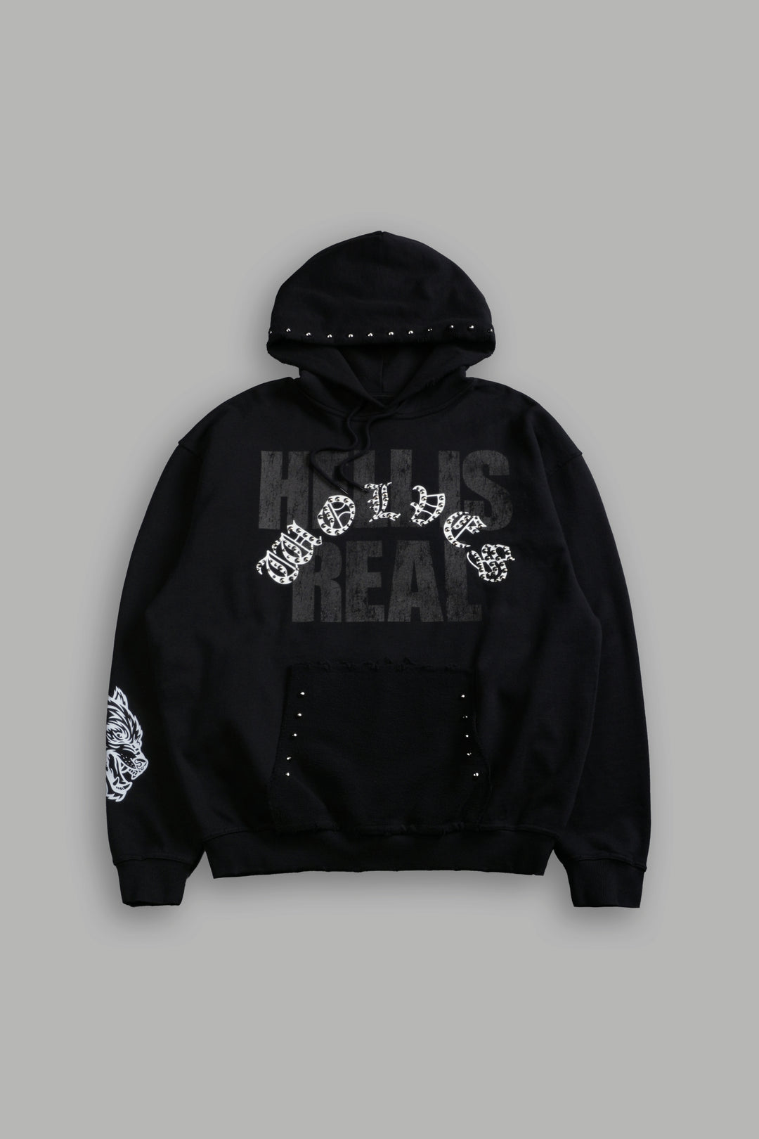 Hell is Real Grunge "Moatis" Hoodie in Black