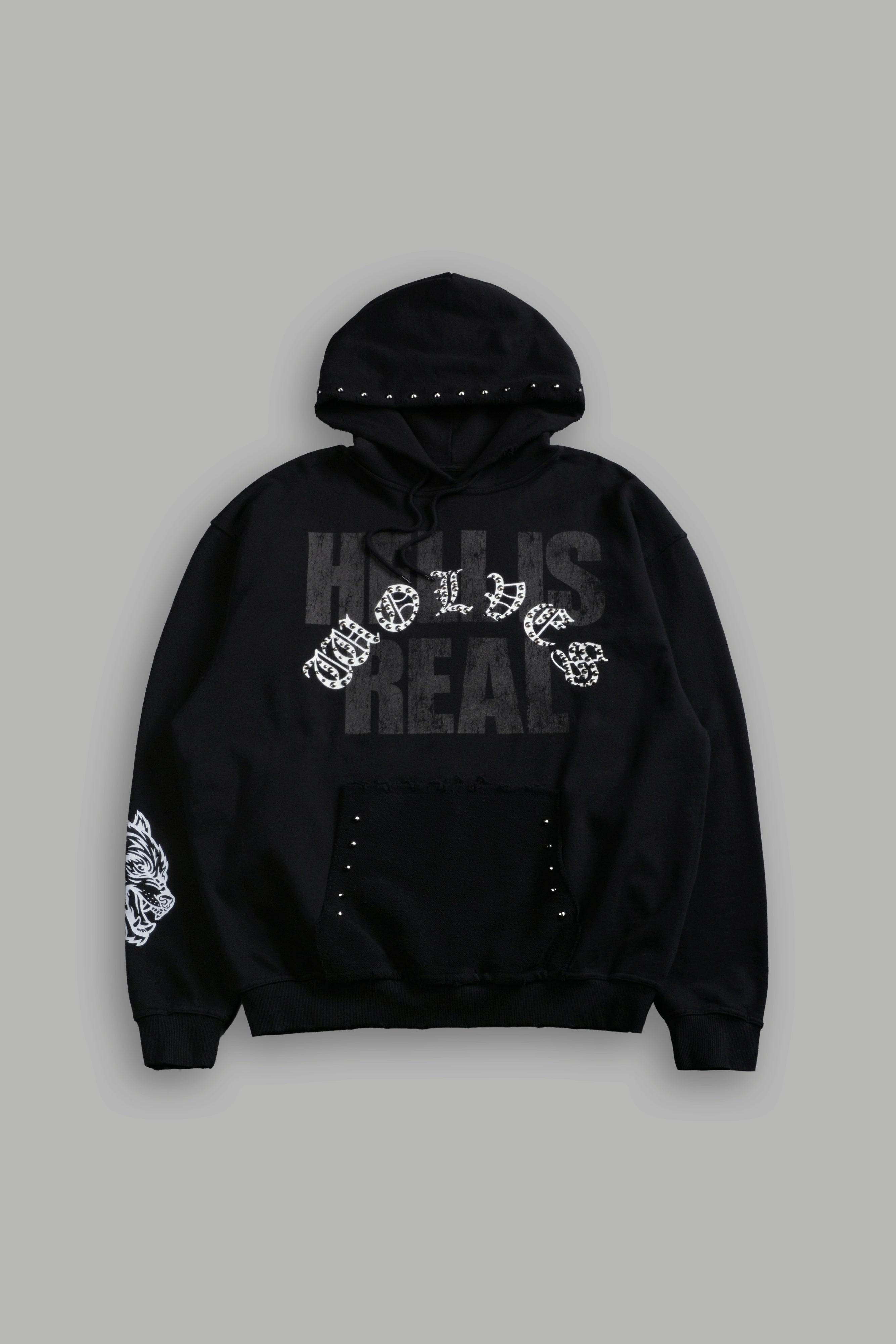 Hell is Real Grunge "Moatis" Hoodie in Black
