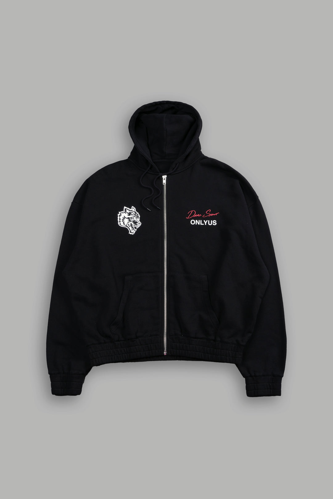 Maul And The Moth "Chambers" Zip Hoodie in Black