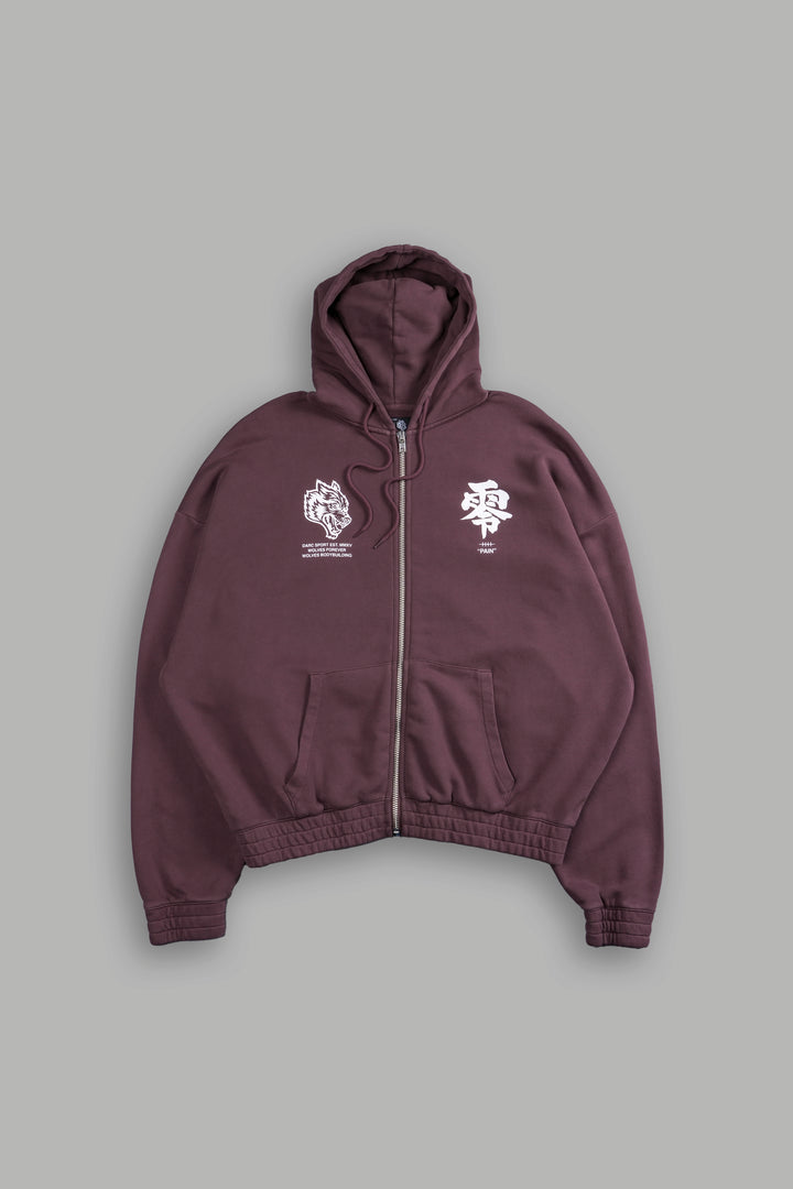 Pain "Chambers" Zip Hoodie in Purple Dusk