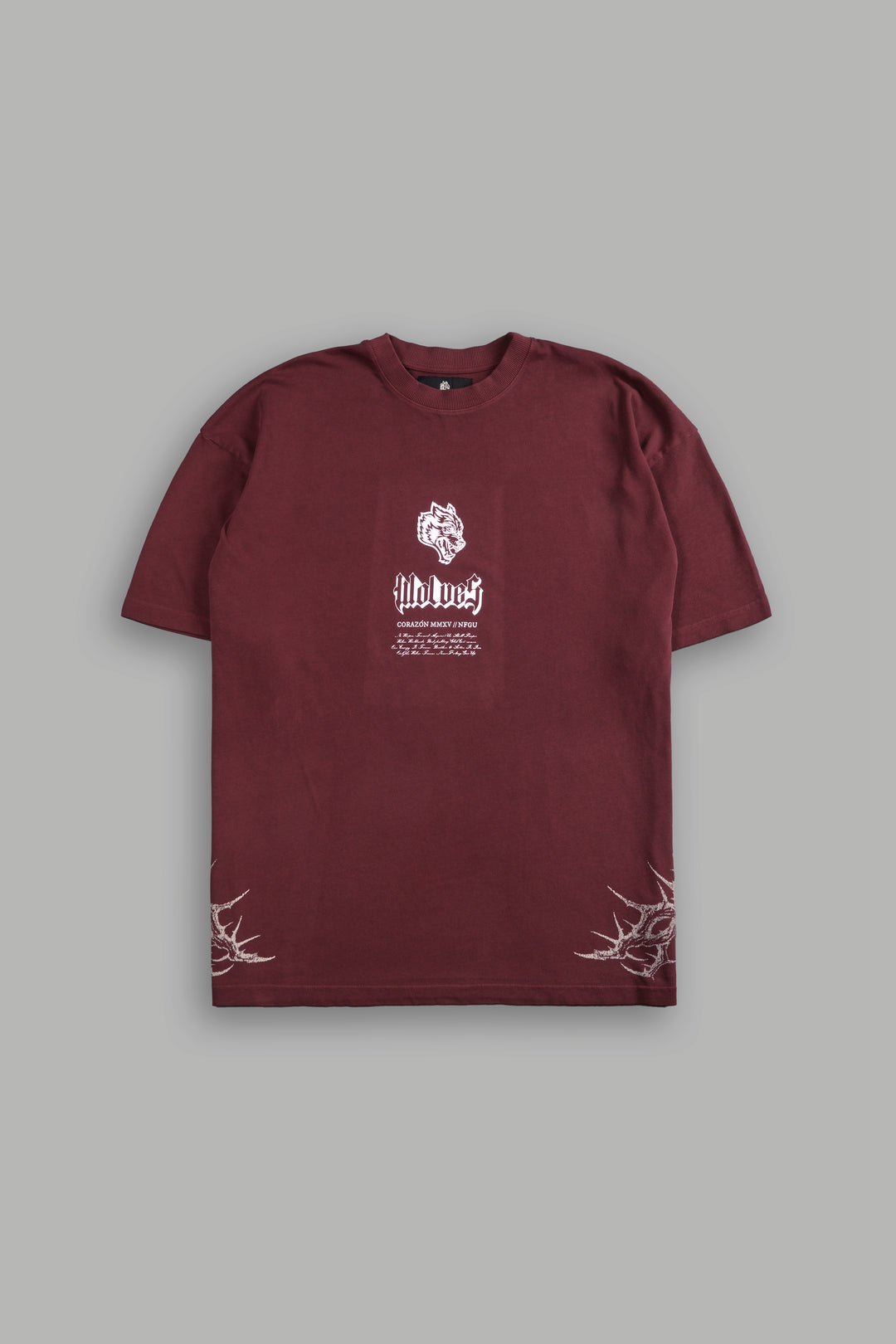 Thorns "Premium" Oversized Tee in Oxblood