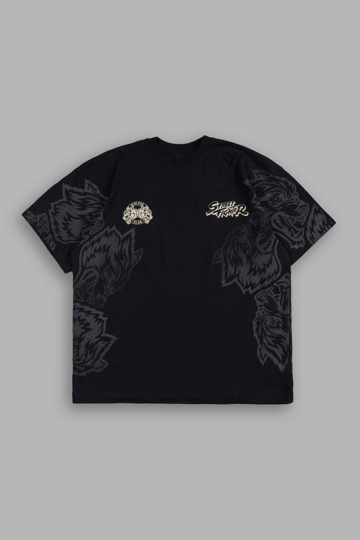 Turn Up The Heat Premium Oversized Tee In Black