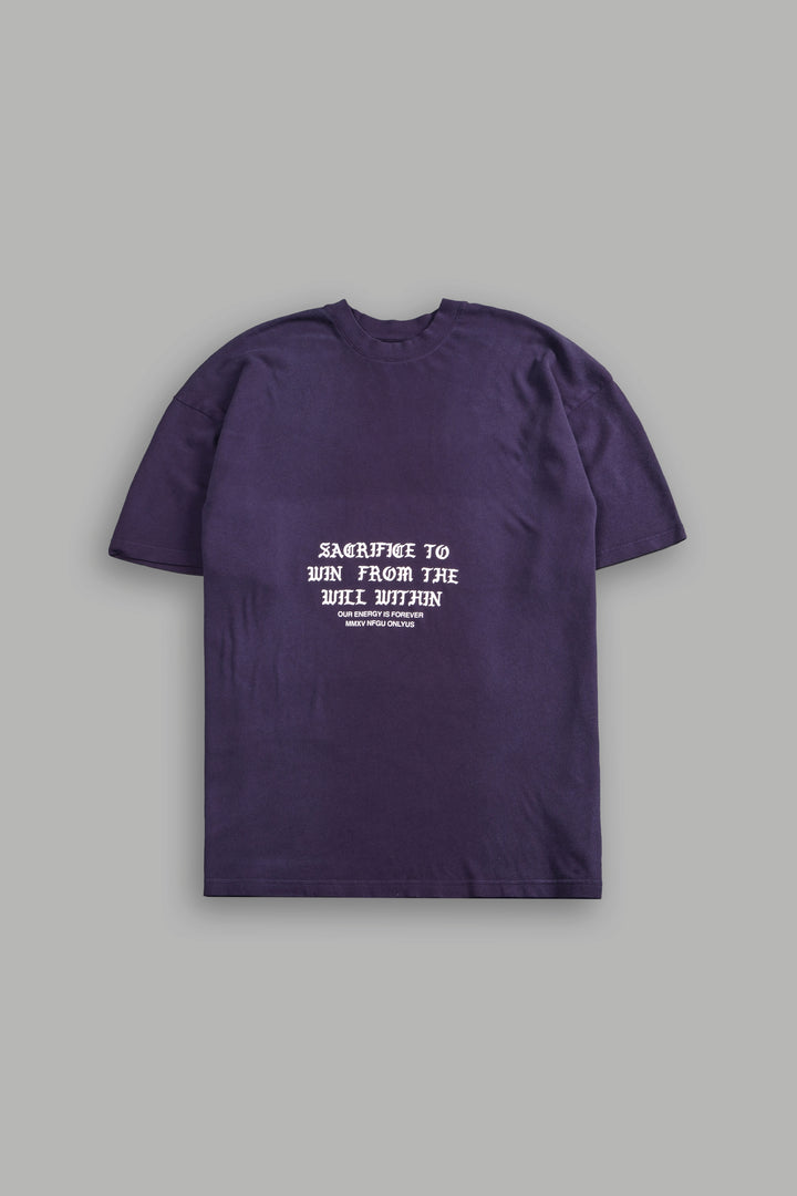Chrome Sacrifice "Premium" Oversized Tee in Phantom Purple Inverted Sun Fade