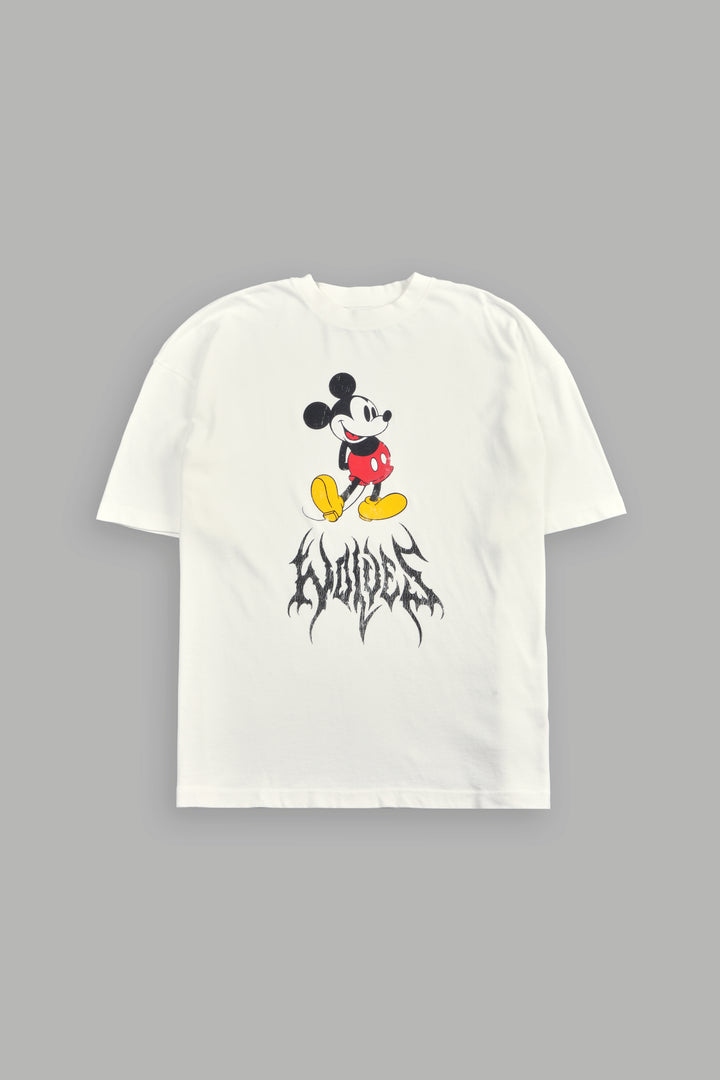 Mickey Mouse Hesh Premium Oversized Tee in Cream