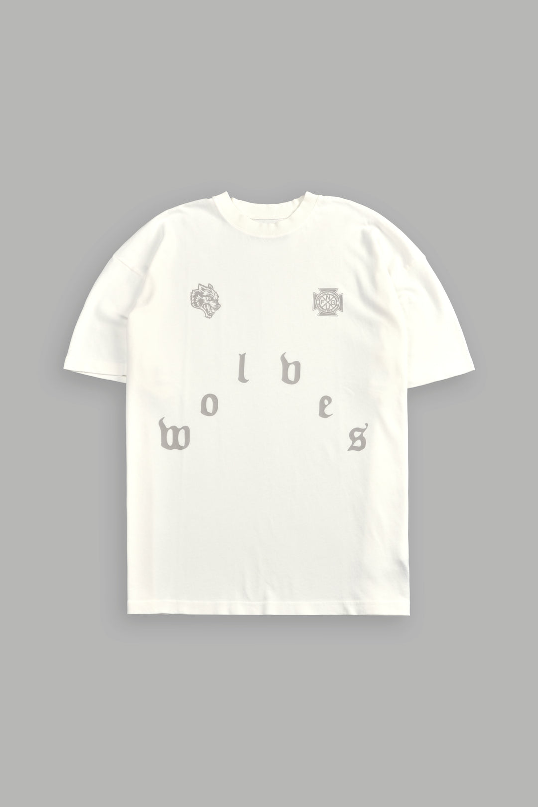 Pyramid Wolves "Premium" Oversized Tee in Cream