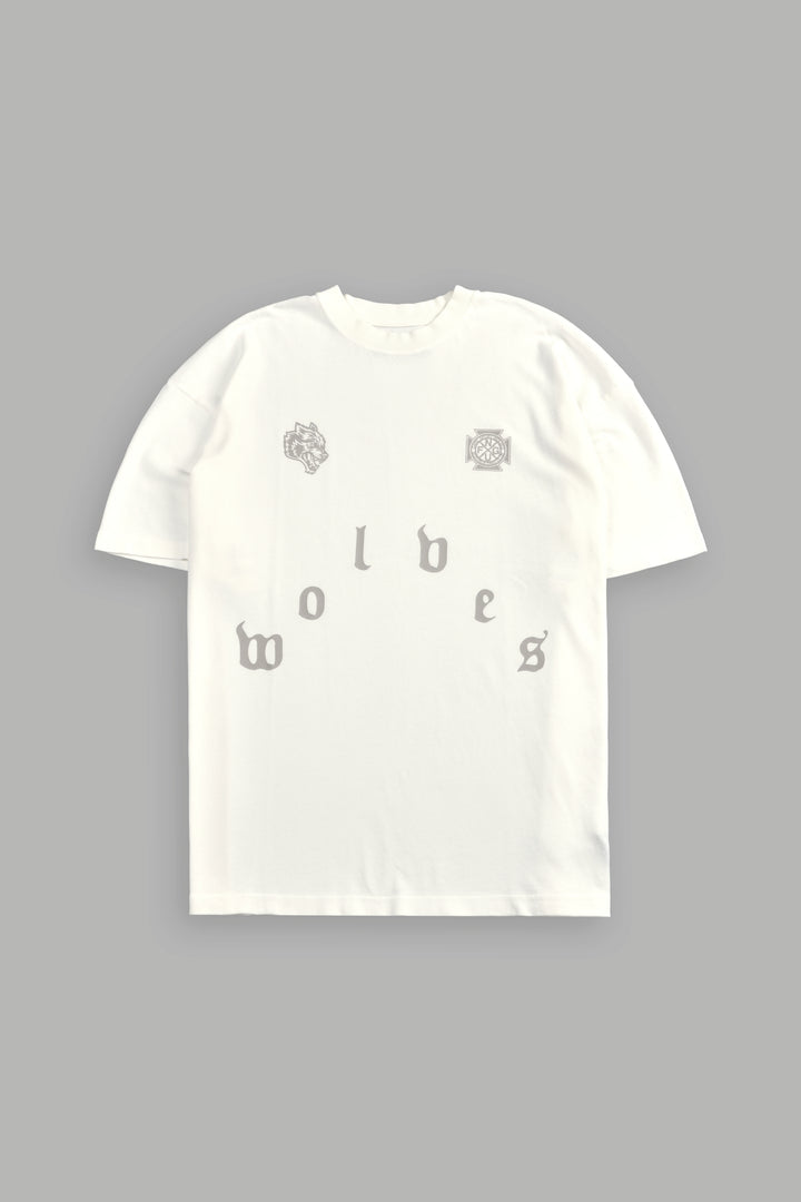 Pyramid Wolves "Premium" Oversized Tee in Cream