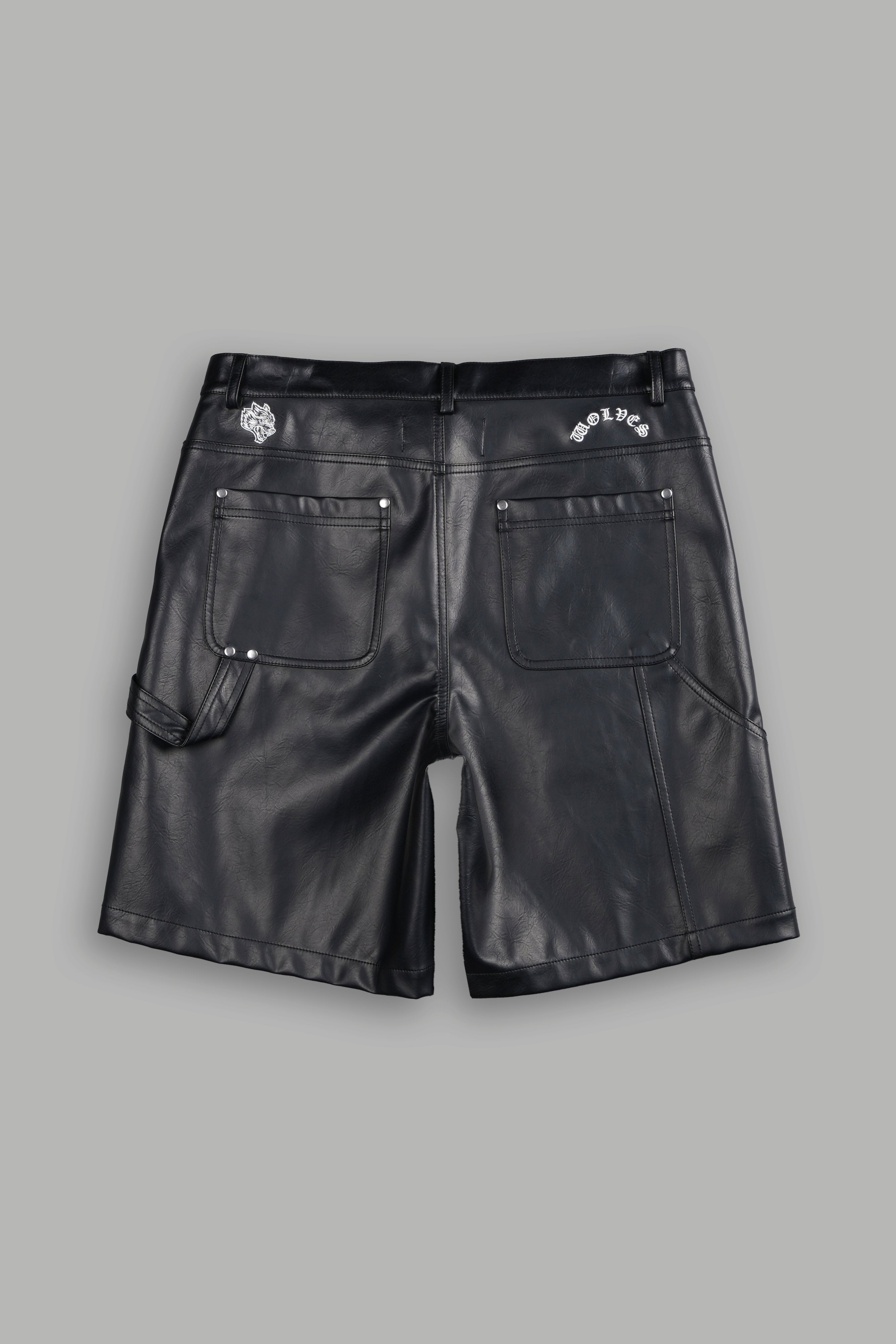 Wolf Chopper Leather Clark Utility Shorts in Black – DarcSport