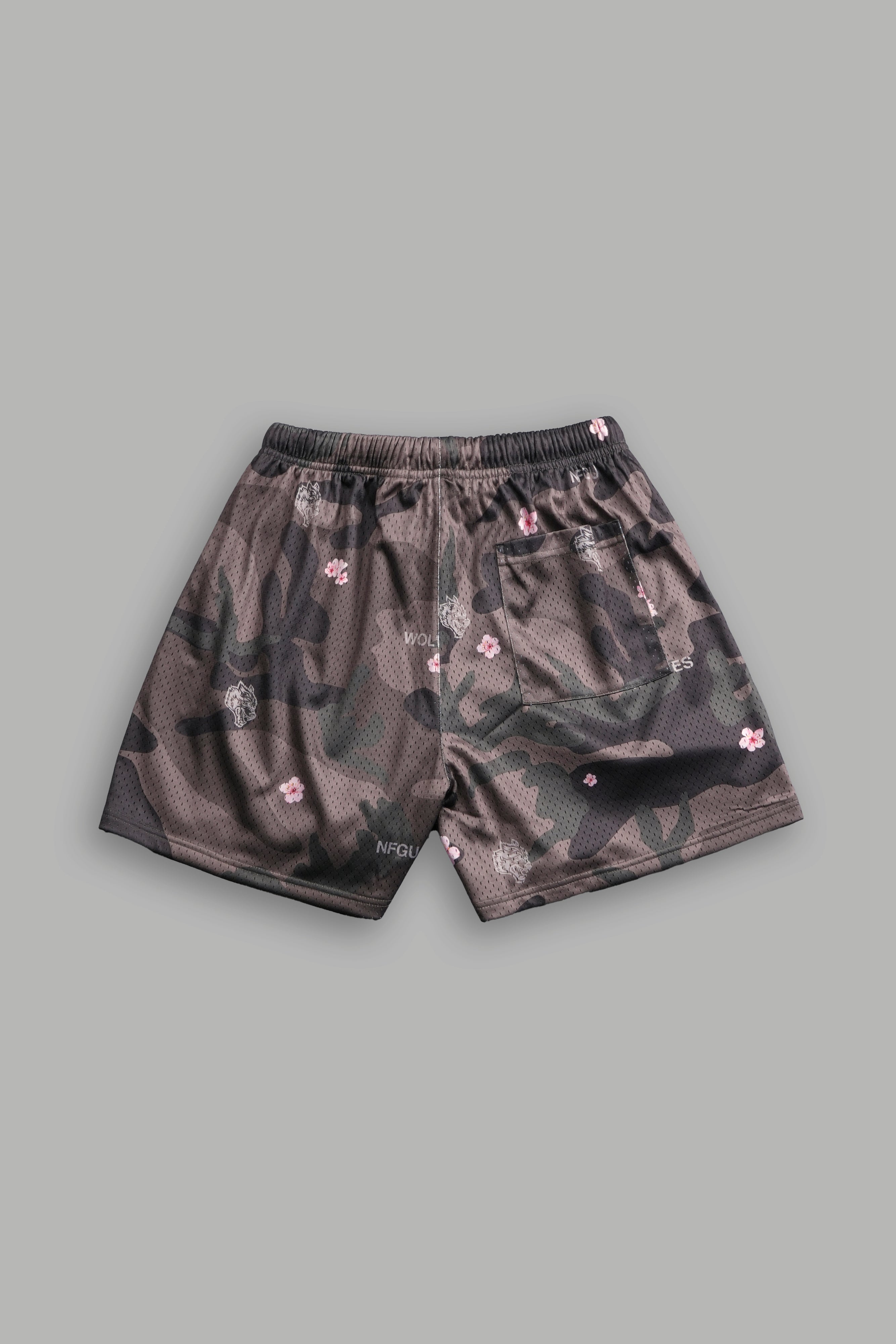 Our Message Mesh Shorts in Vintage Blossom Woodland Camo