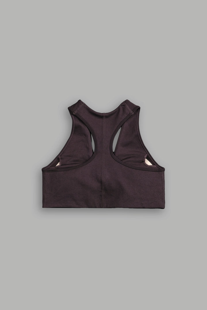 Single Wolf "Everson" Seamless Twist Bra in Darc Garnet