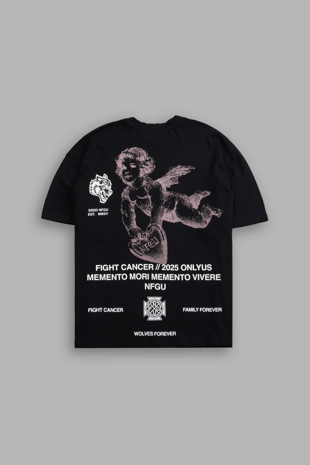 Fight Cancer NFGU "Premium" Oversized Tee in Black