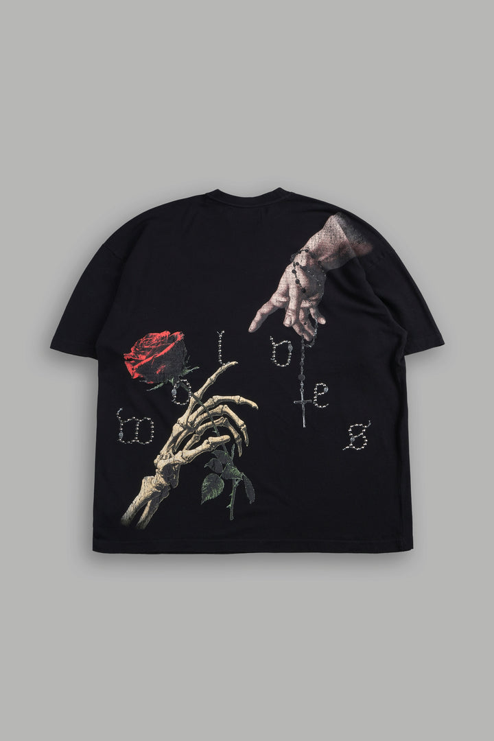 Hand That Holds Premium Oversized Tee In Black