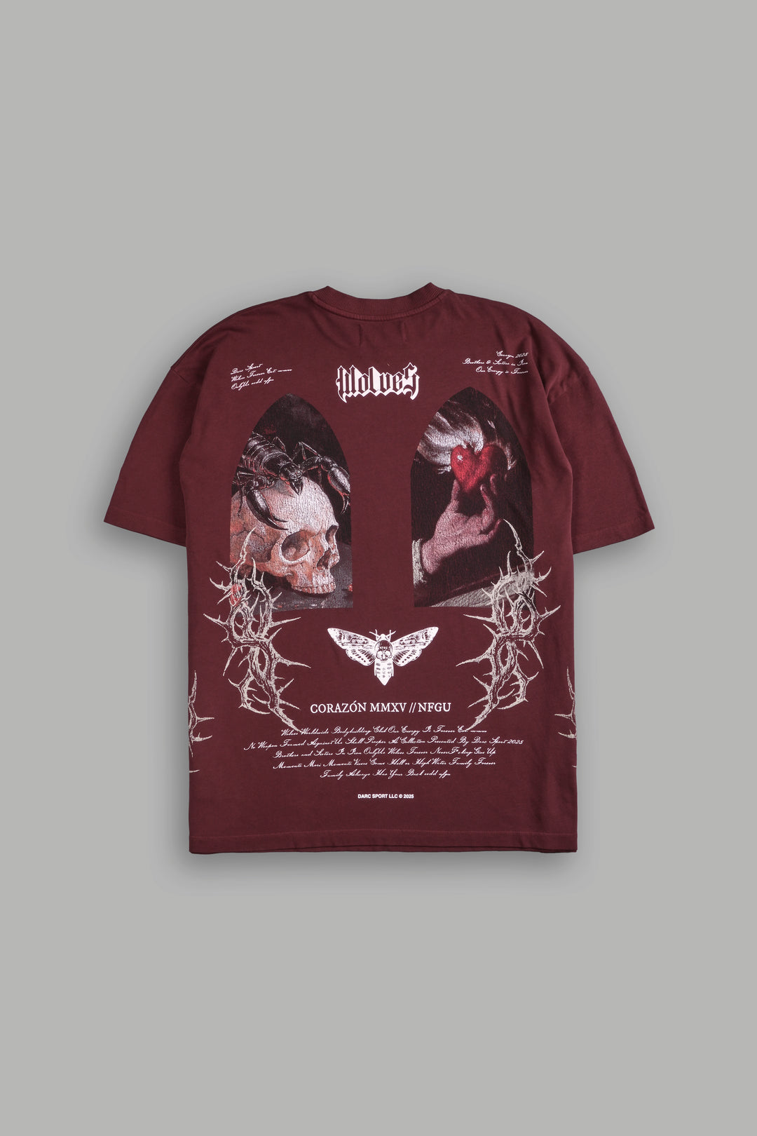 Thorns "Premium" Oversized Tee in Oxblood