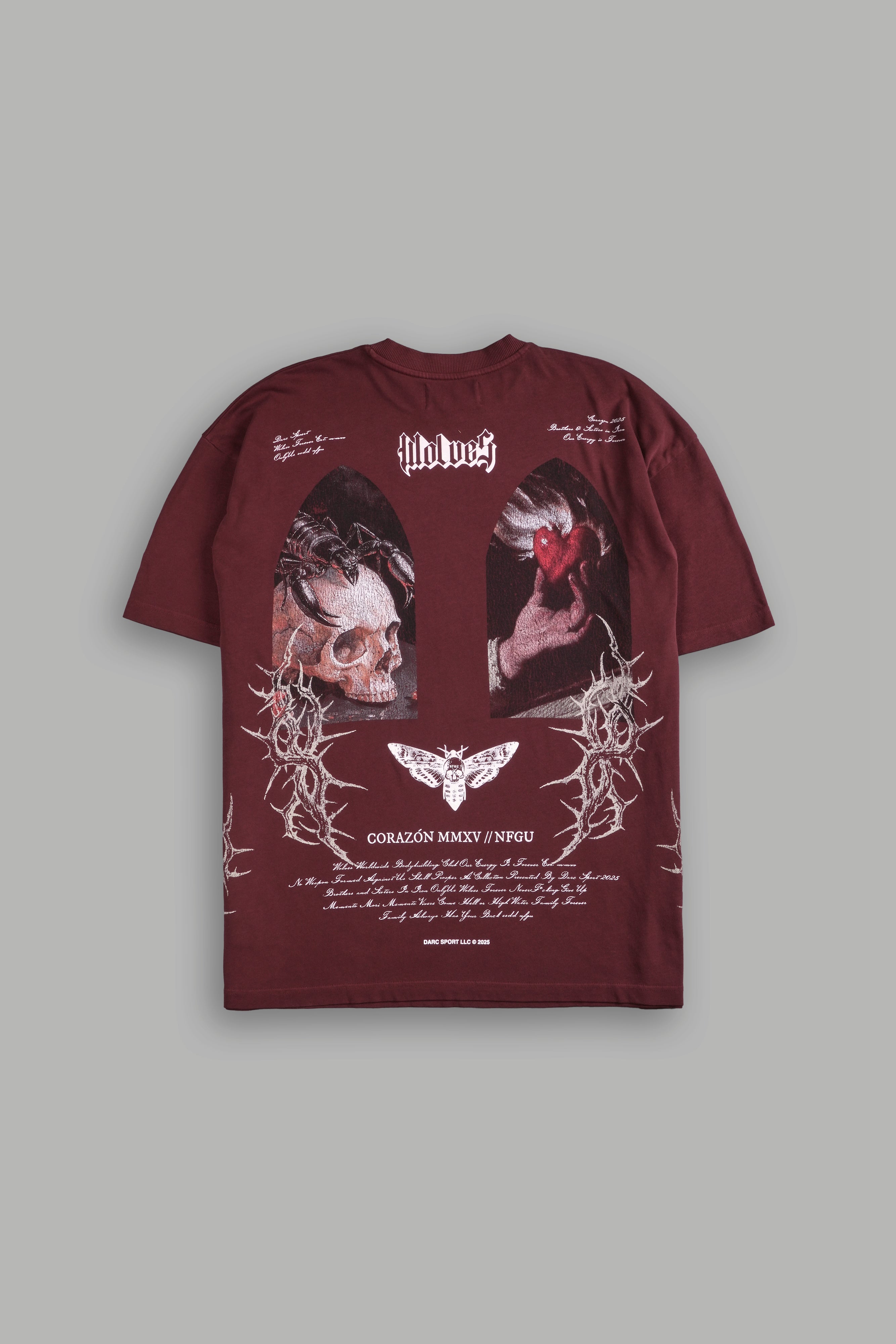 Thorns "Premium" Oversized Tee in Oxblood