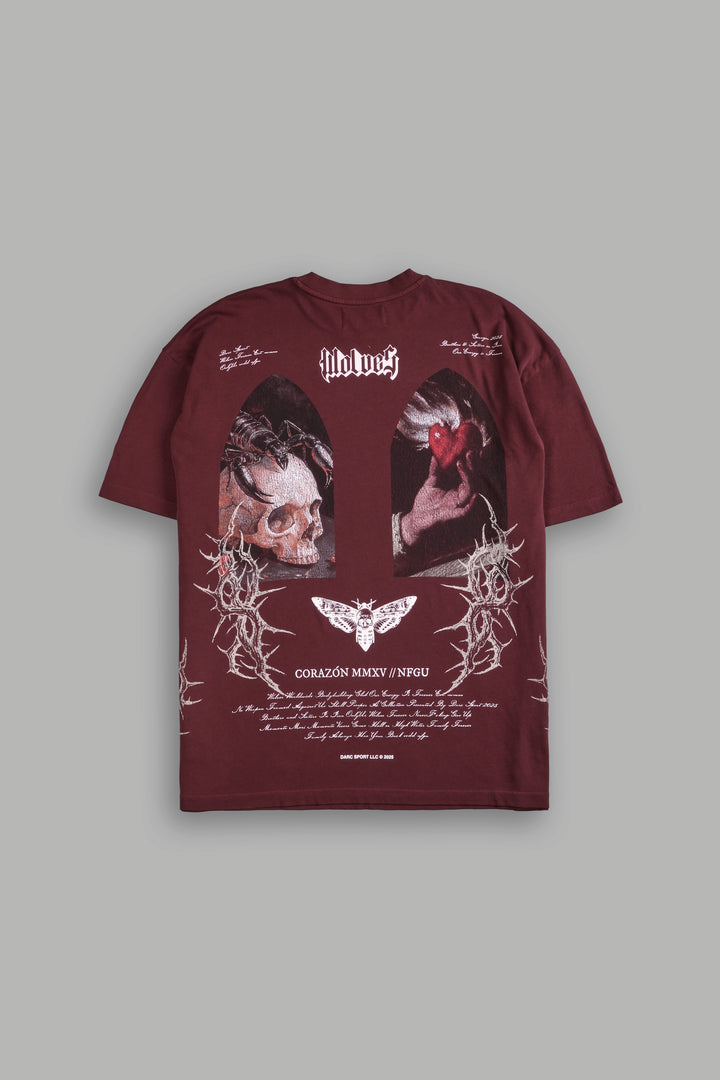 Thorns "Premium" Oversized Tee in Oxblood