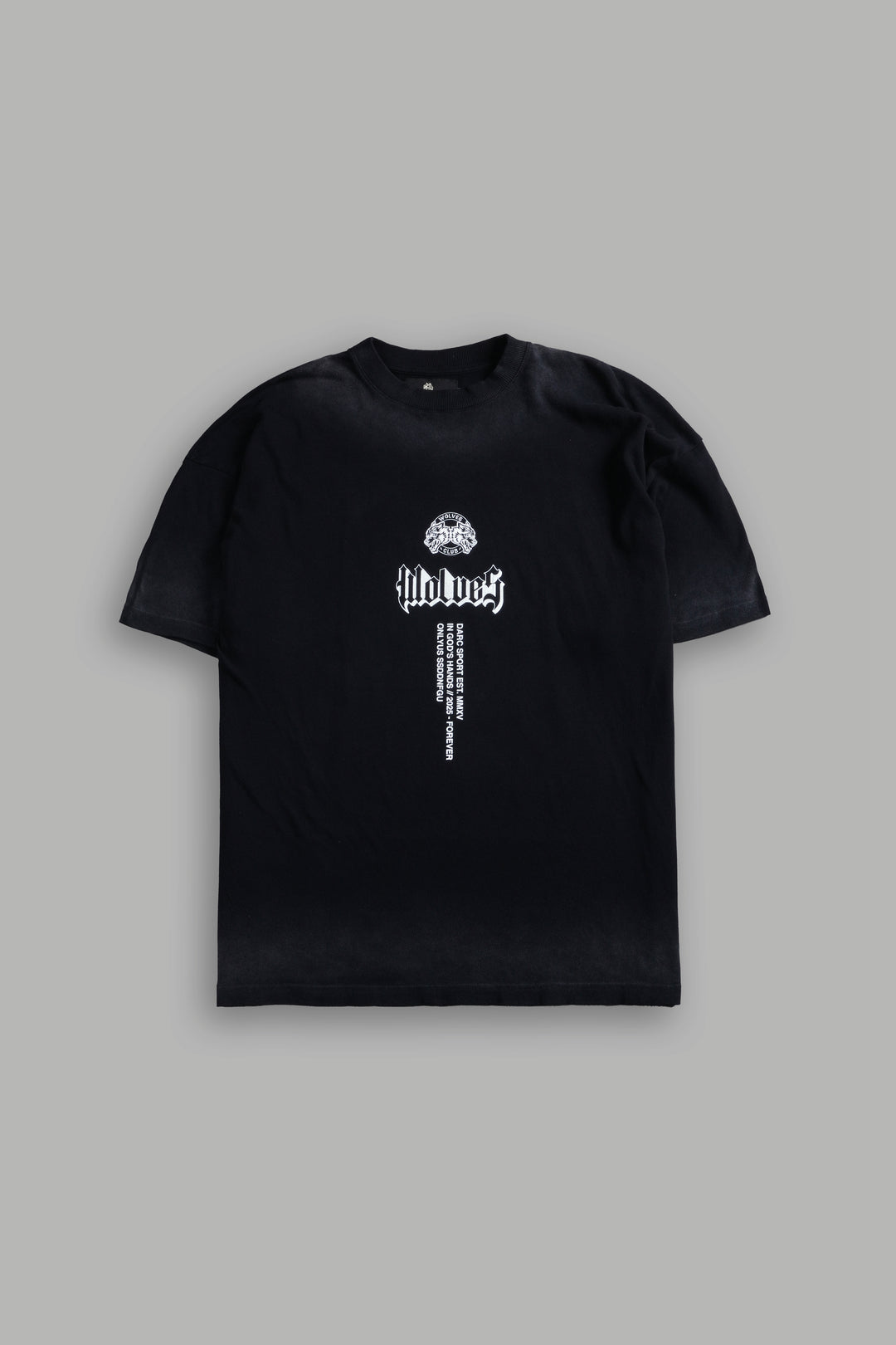 In God's Hands "Premium" Oversized Tee in Black Drift Wash