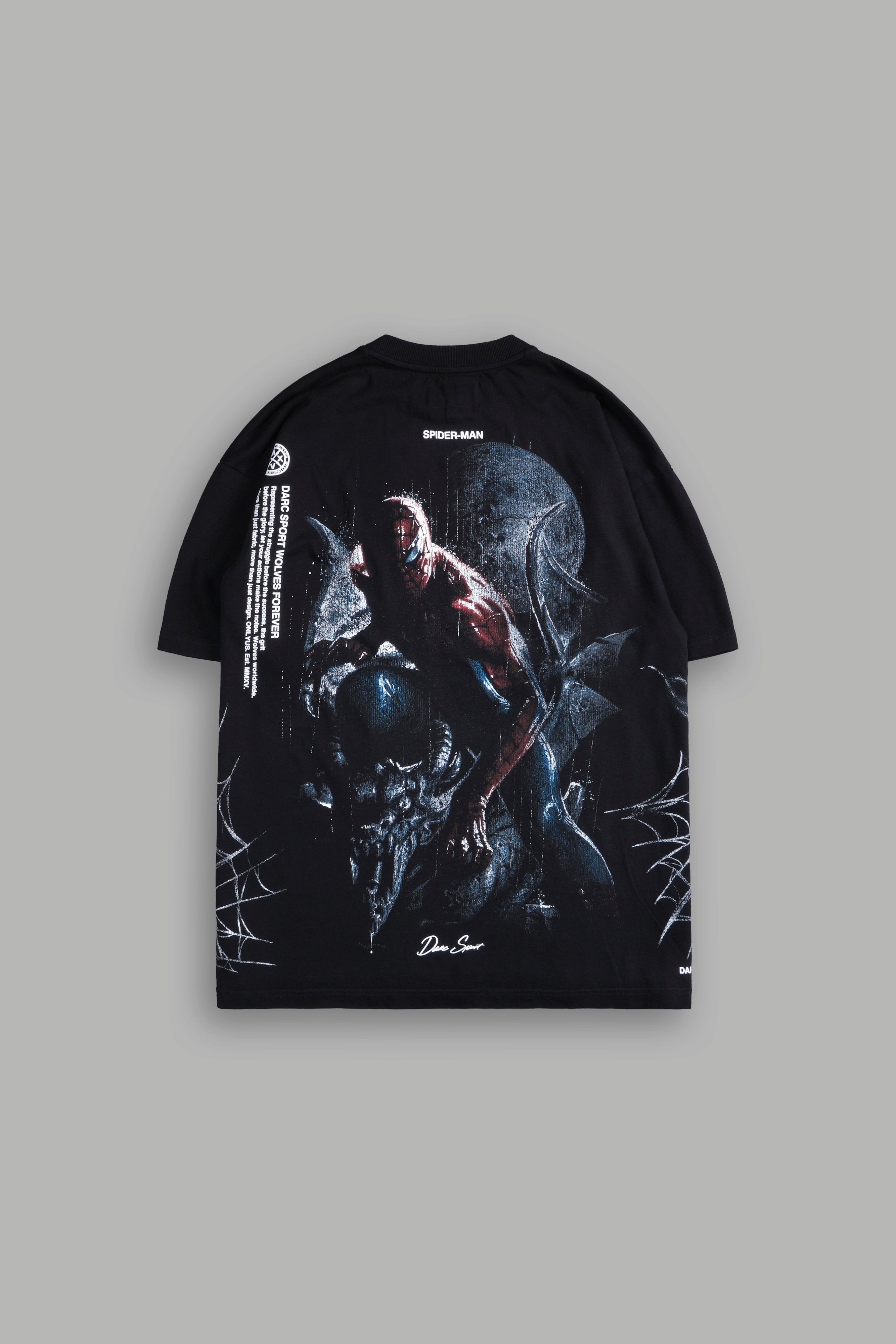 Spider-Man "Side By Side" Oversized Tee in Black