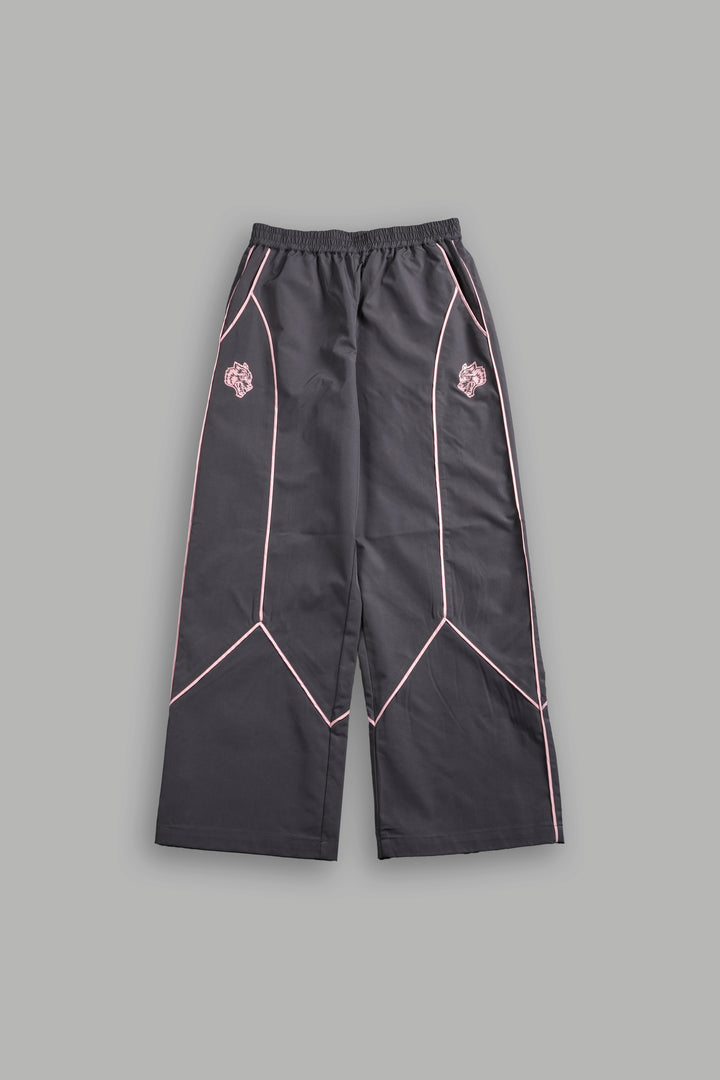 Dual Wolf Quinn Track Pants in Wolf Gray/Cherry Blossom