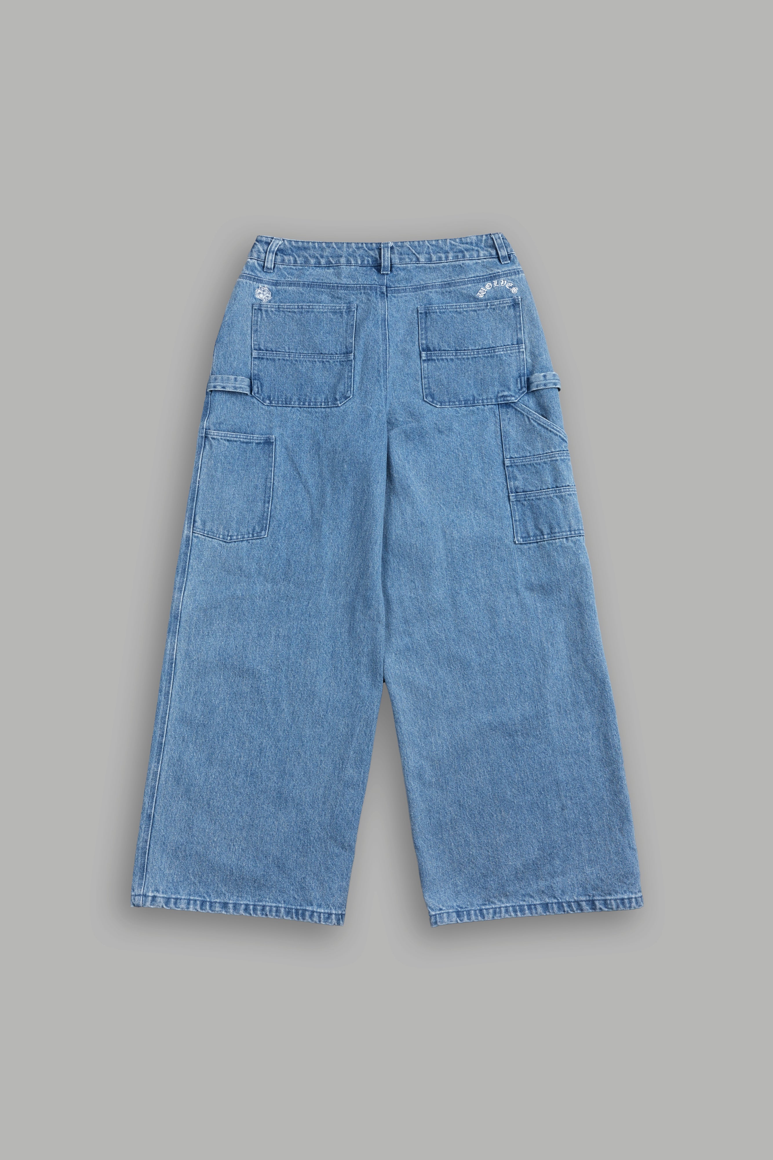 Sakura Forever Wide Leg Carpenter Denim in Light Wash