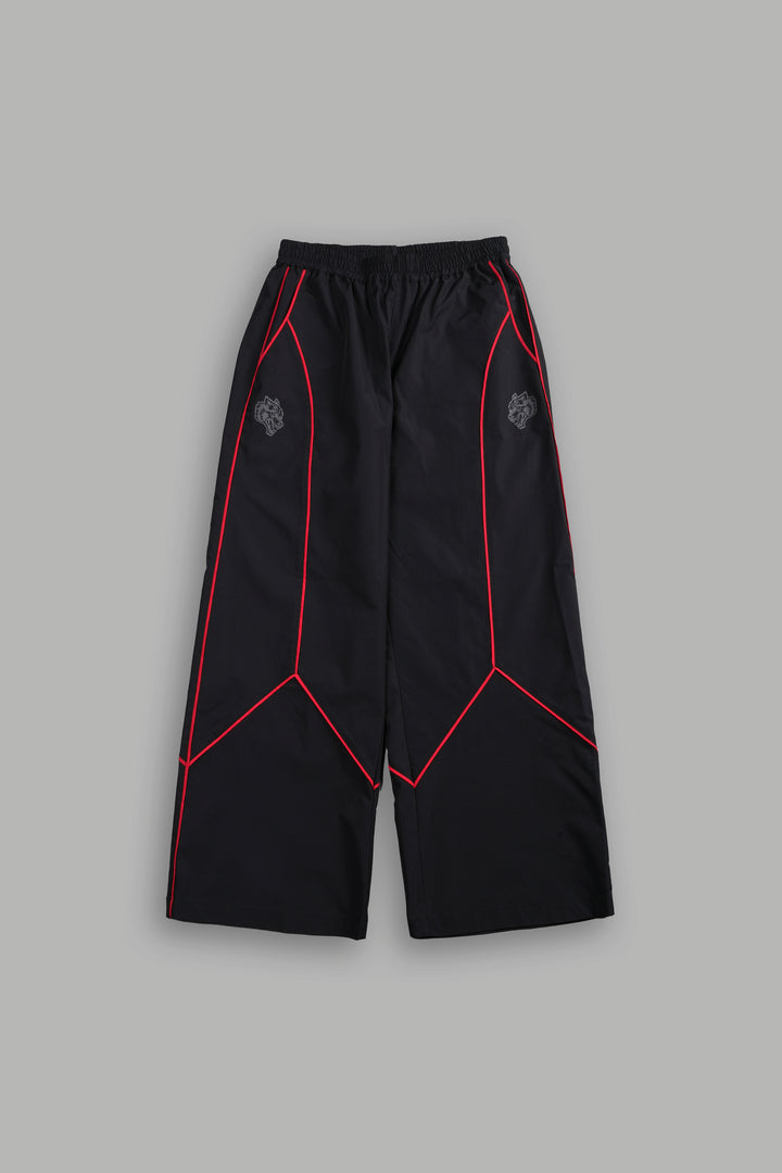 Dual Wolf She Quinn Track Pants in Black/Red