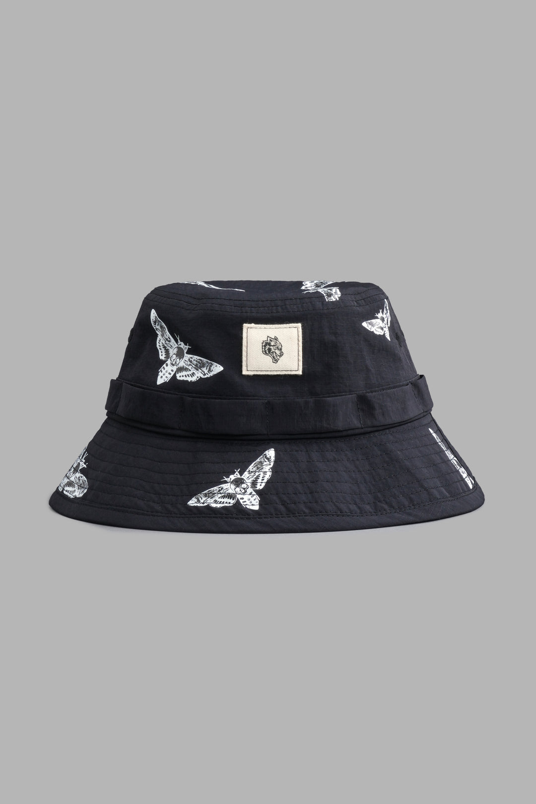 Death Moth Boonie Bucket Hat in Black