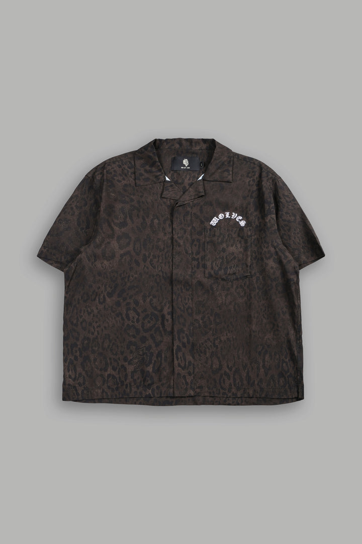 Chopper Romero Mid Length Button Up V2 in Darc Brown Leopard