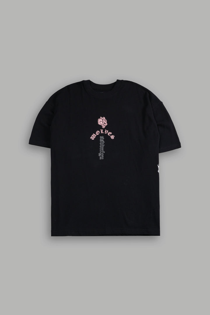 Won't Give Up "Premium" Oversized Tee in Black