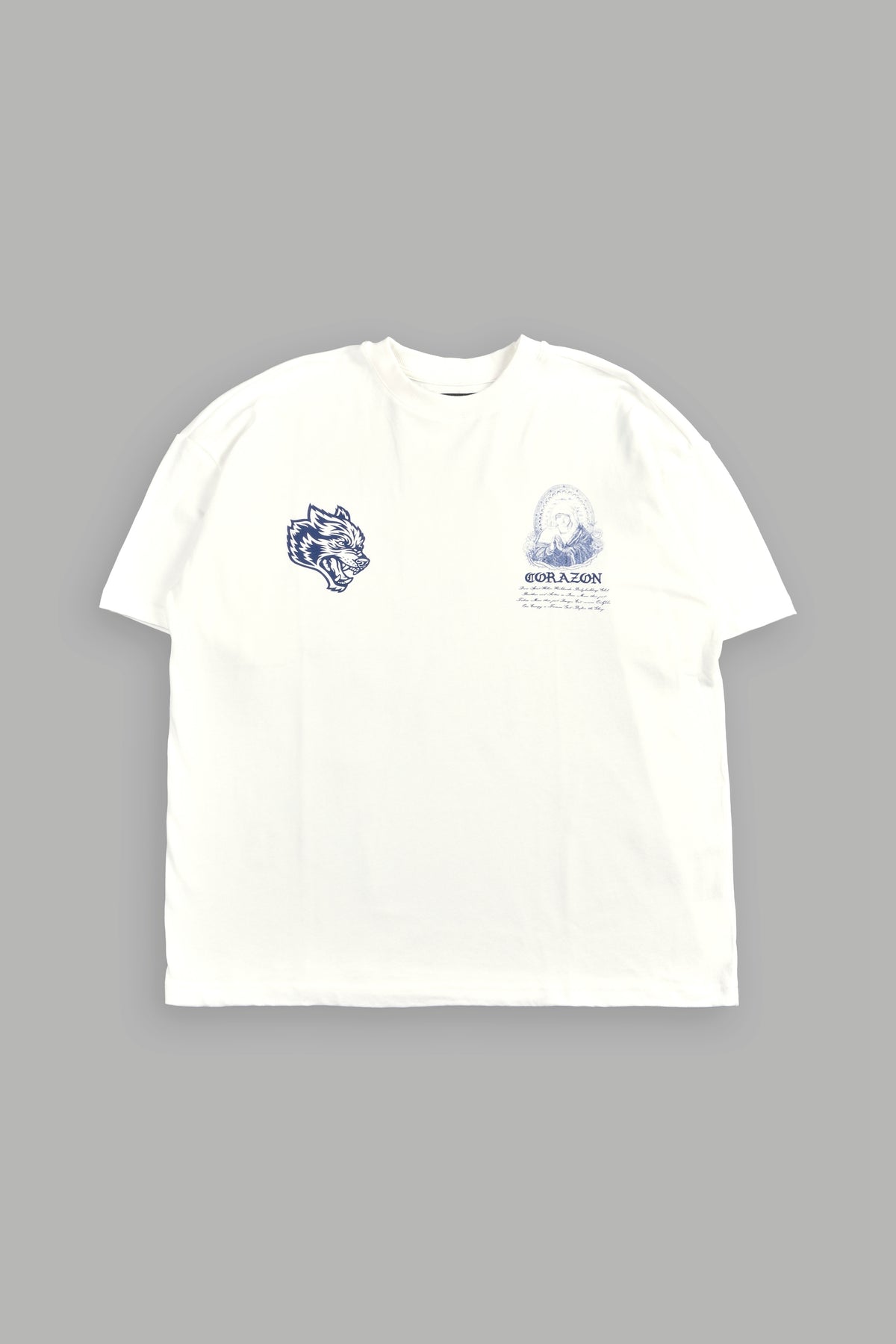 Sacred Lady Premium Oversized Tee In Cream