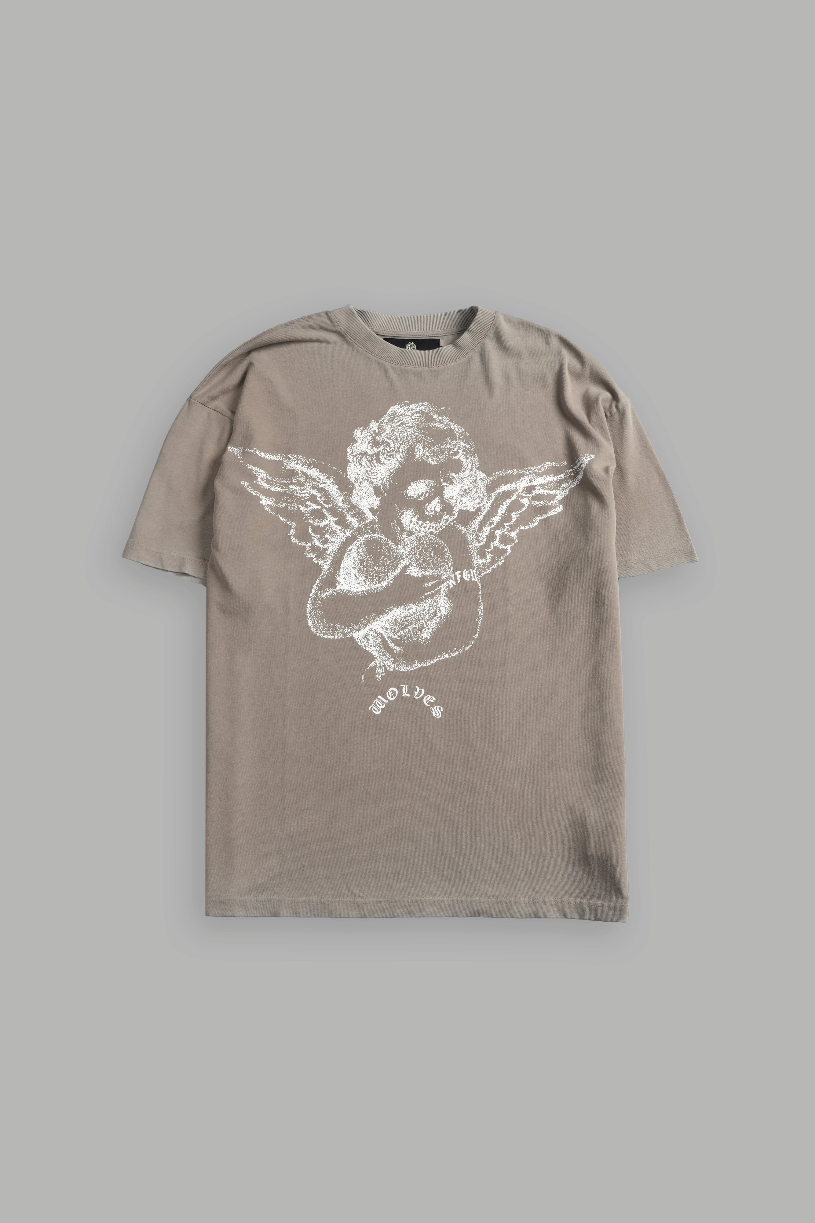 Shielded Heart Unisex "Premium" Oversized Tee in Taupe